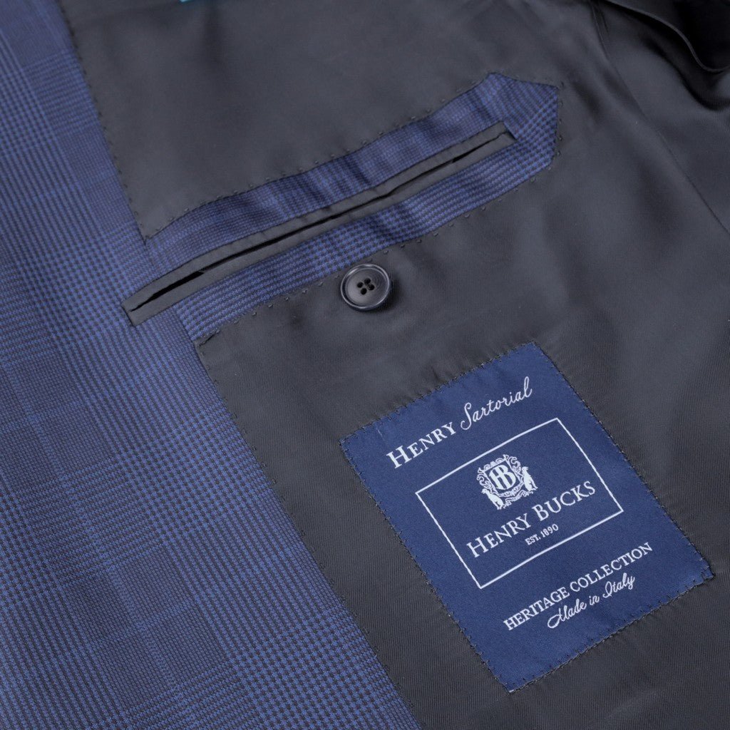 HENRY SARTORIAL HERITAGE Zegna Trofeo Check Suit DARK NAVY - Henry Bucks