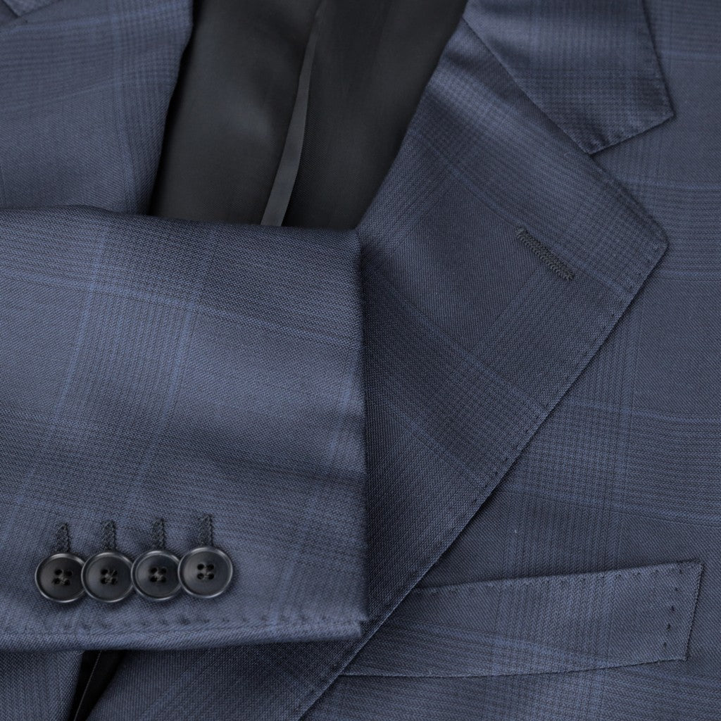 HENRY SARTORIAL HERITAGE Zegna Trofeo Wool Check Suit NAVY - Henry Bucks