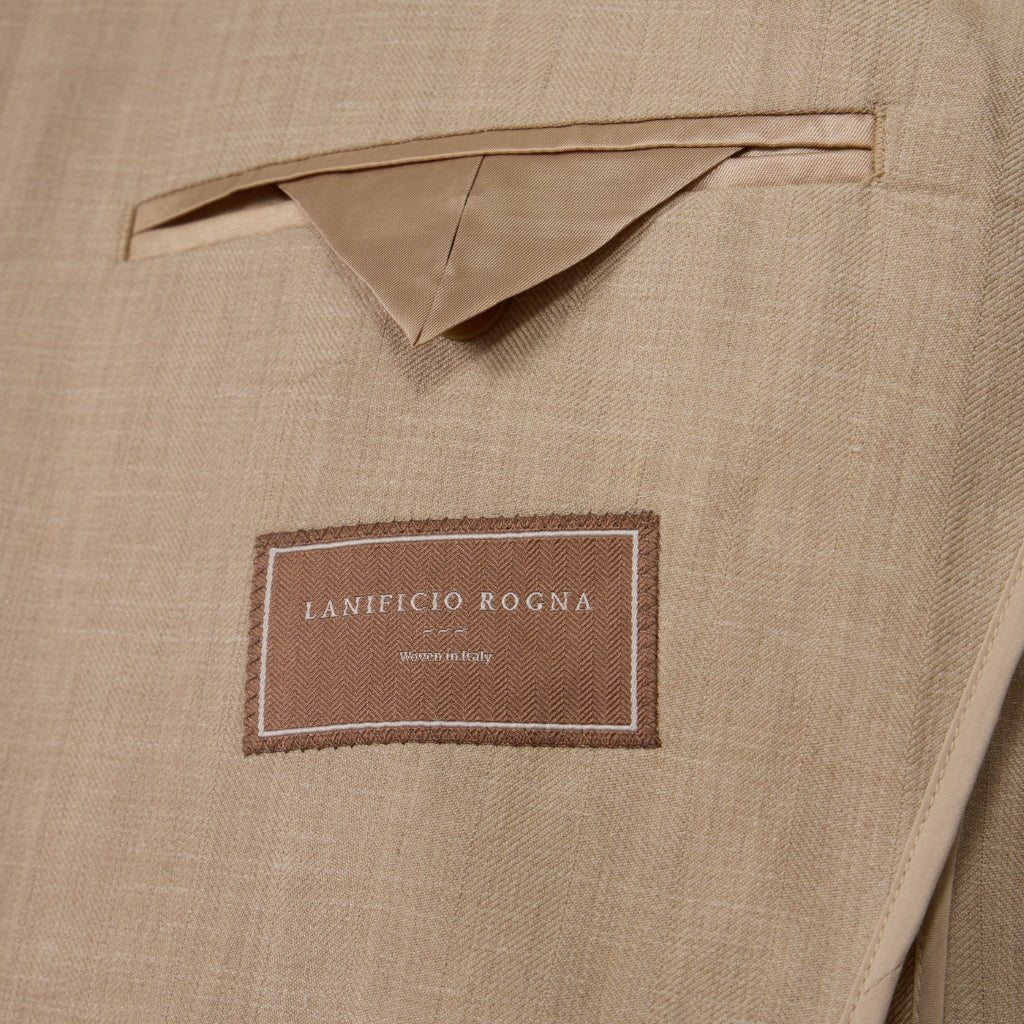 HENRY SARTORIAL Herringbone Notch Soft Blazer BEIGE REG - Henry Bucks