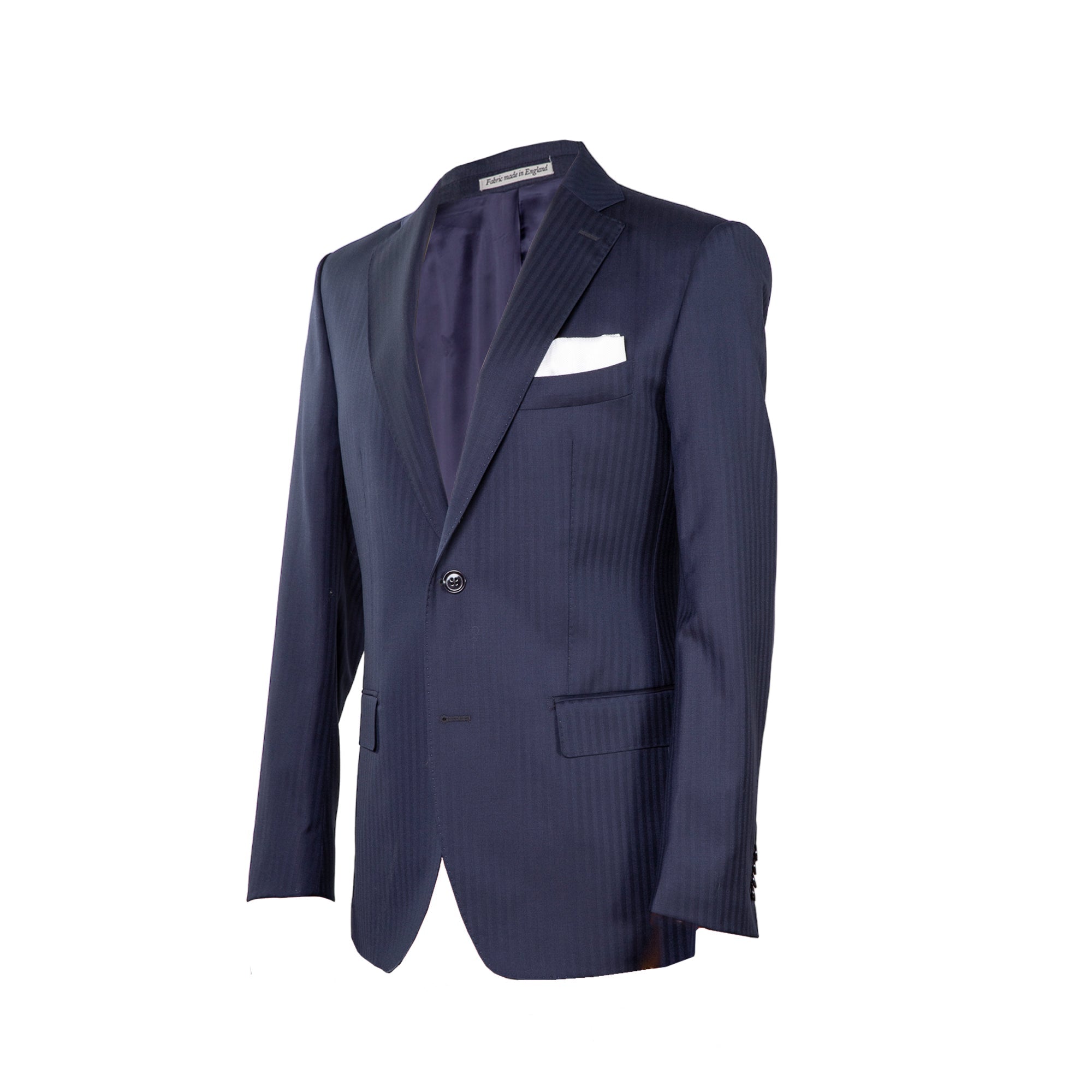 HENRY SARTORIAL Herringbone Suit NAVY REG - Henry BucksSuits23AW231209 - NAVY - R - 48