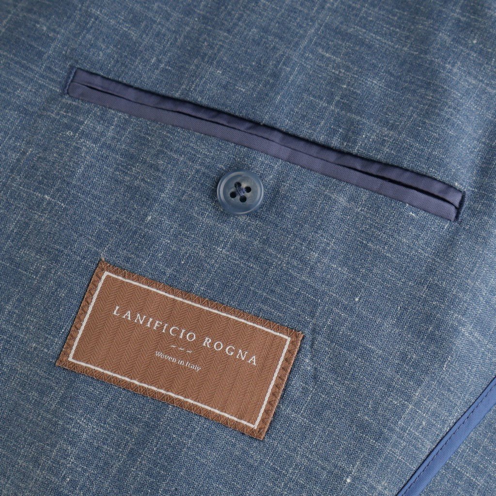 HENRY SARTORIAL Linen Blend Notch Soft Blazer BLUE MELANGE REG - Henry Bucks