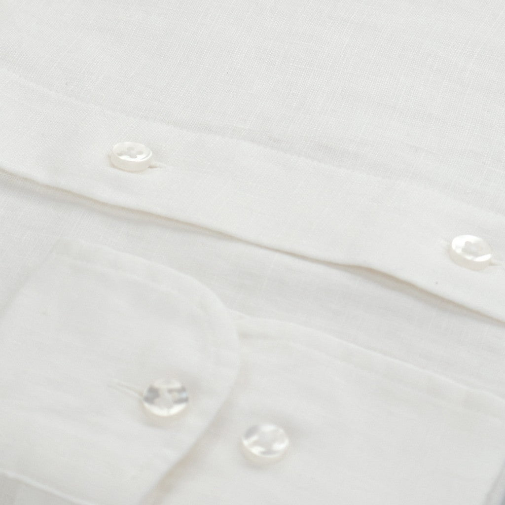 HENRY SARTORIAL Linen Classic Fit Shirt WHITE - Henry Bucks