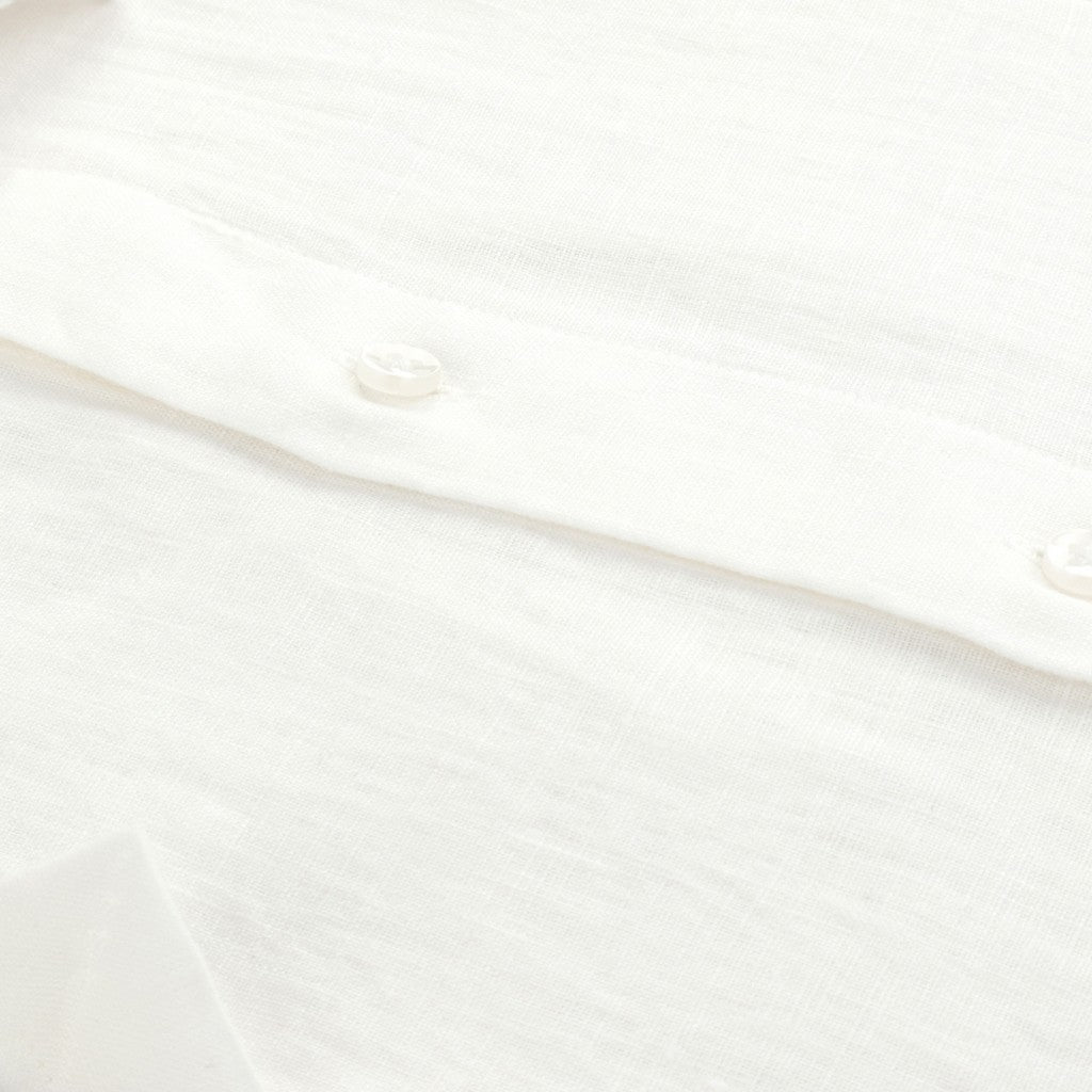 HENRY SARTORIAL Linen Classic Fit Short Sleeve Shirt WHITE - Henry Bucks