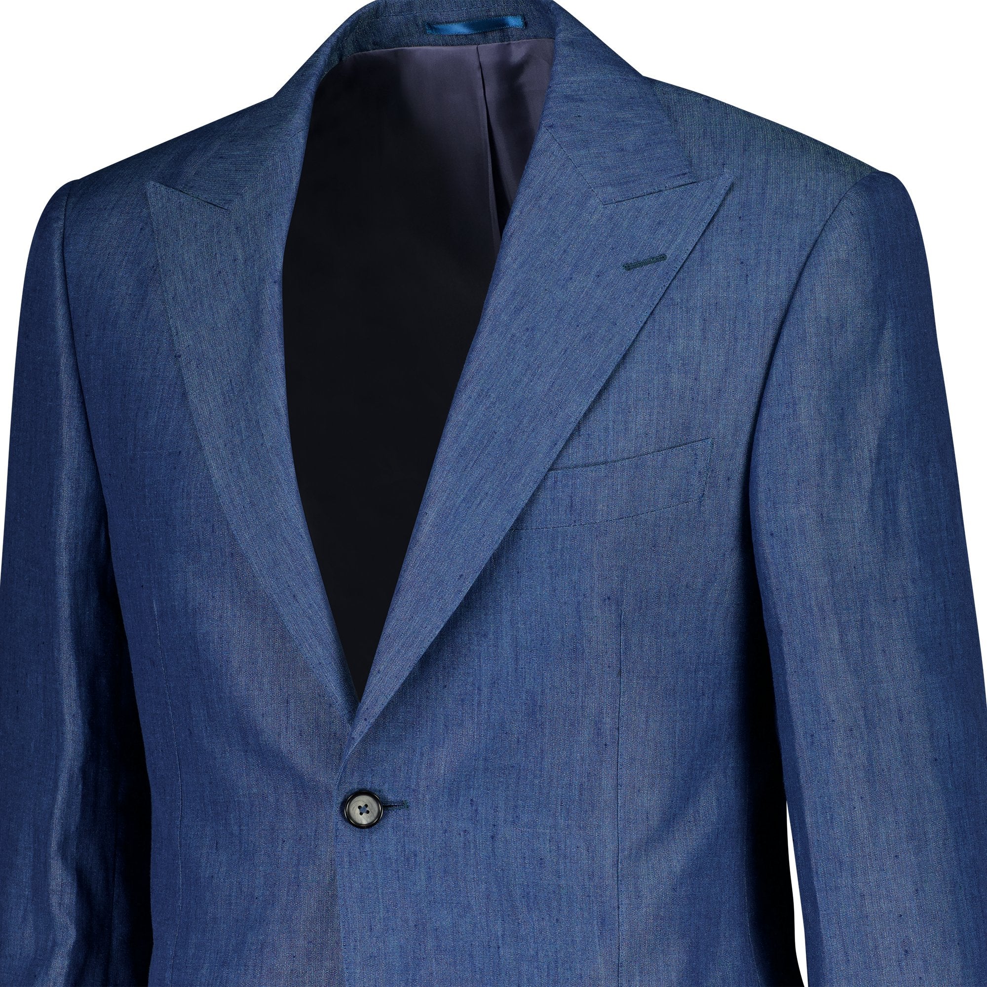 HENRY SARTORIAL Linen Suit Jacket DENIM REG - Henry BucksJACKETS64SS230004 - DNIM - R - 48