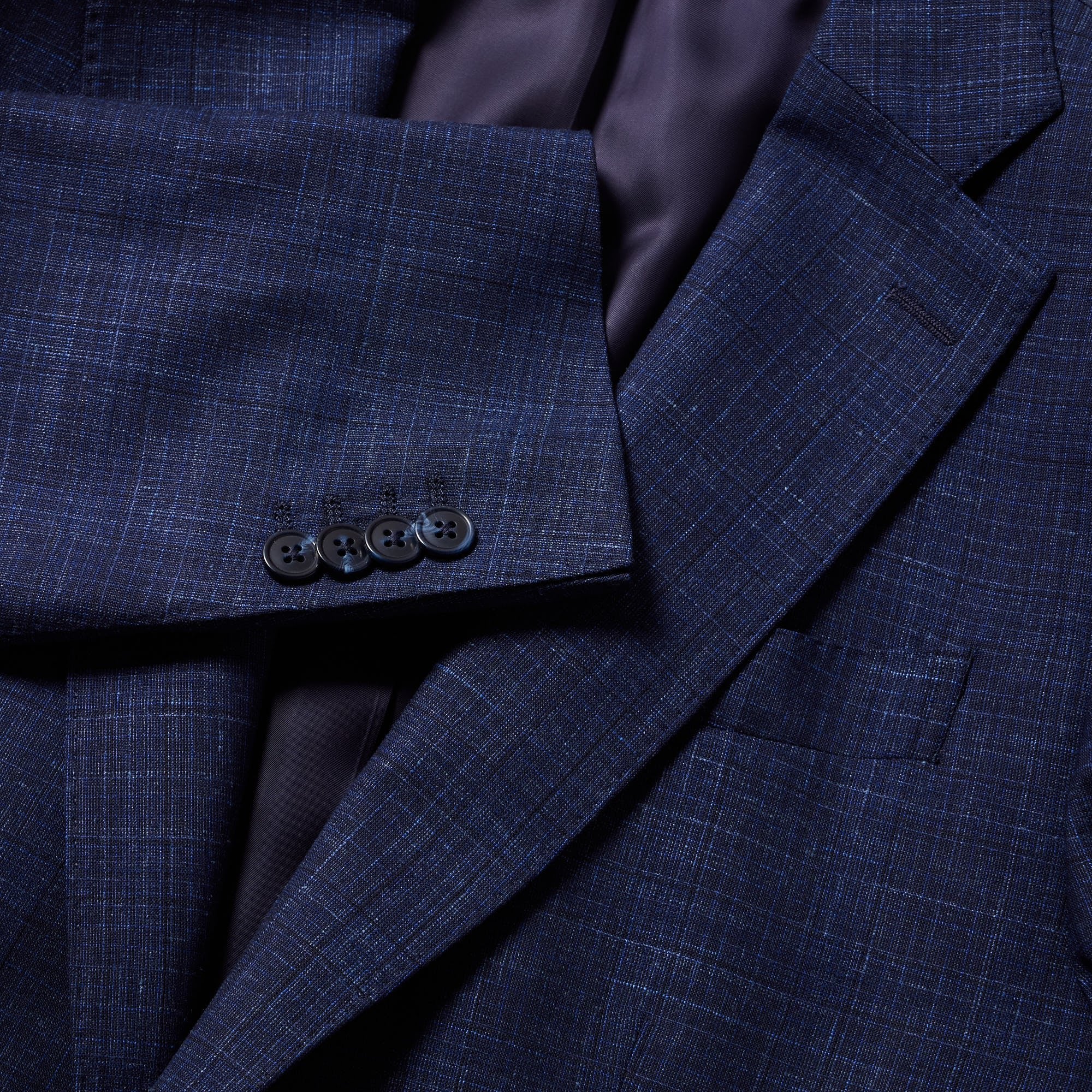 HENRY SARTORIAL Loro Piana 1/2 Canvas Suit MID NAVY - Henry BucksSuits23AW240209 - MDNV - 48