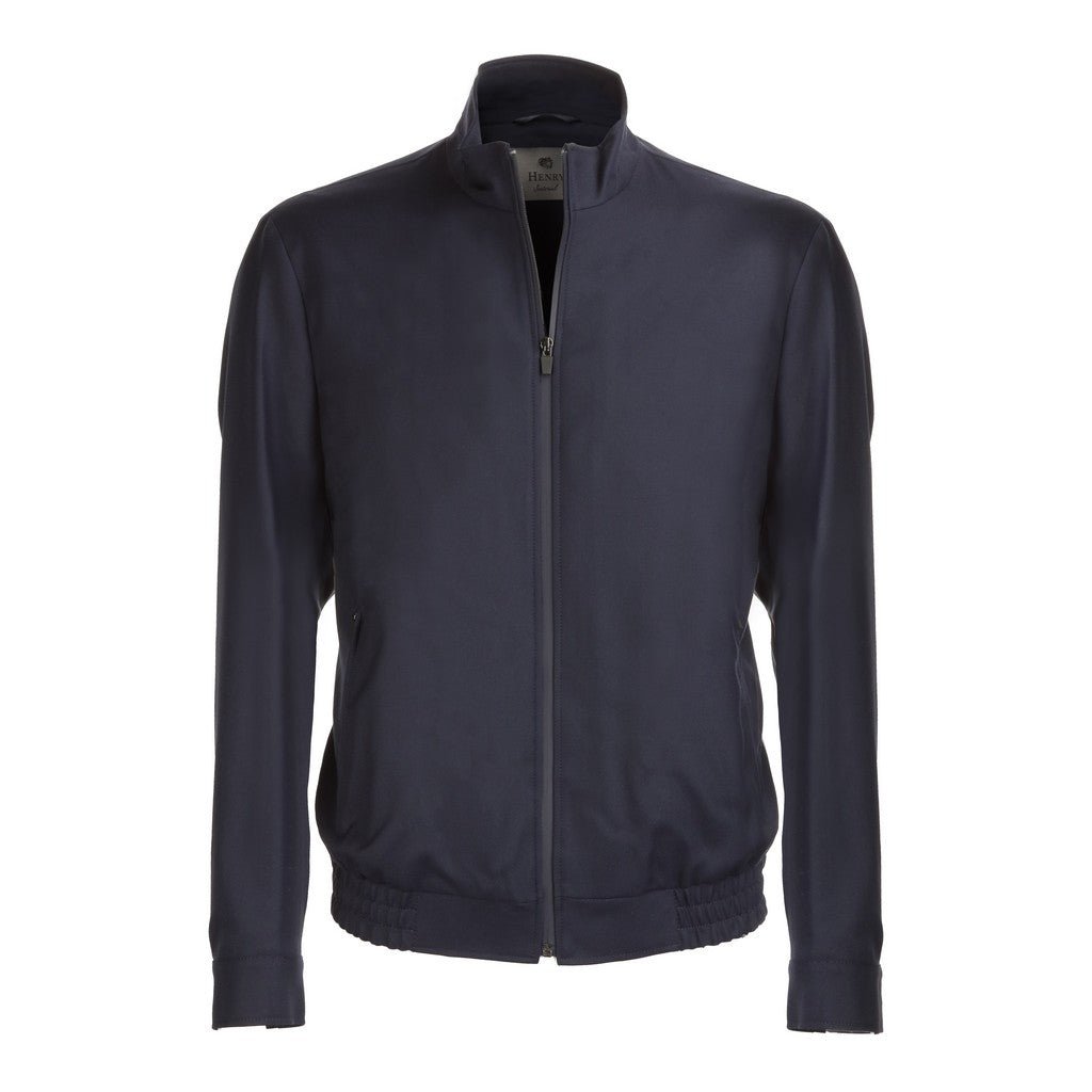 HENRY SARTORIAL Loro Piana Merino Bomber Jacket NAVY REG - Henry Bucks