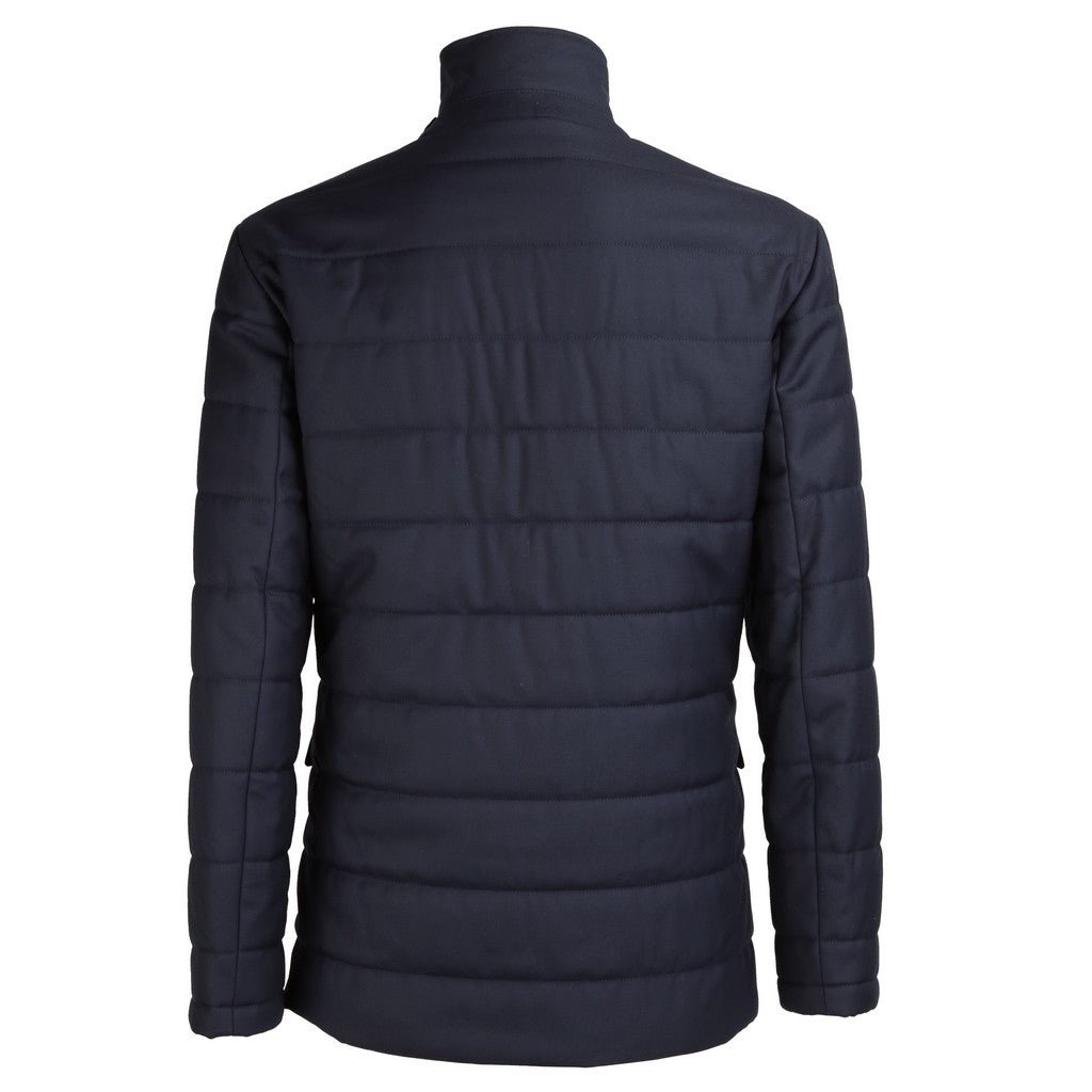 HENRY SARTORIAL Loro Piana Merino Puffer Jacket NAVY REG - Henry Bucks
