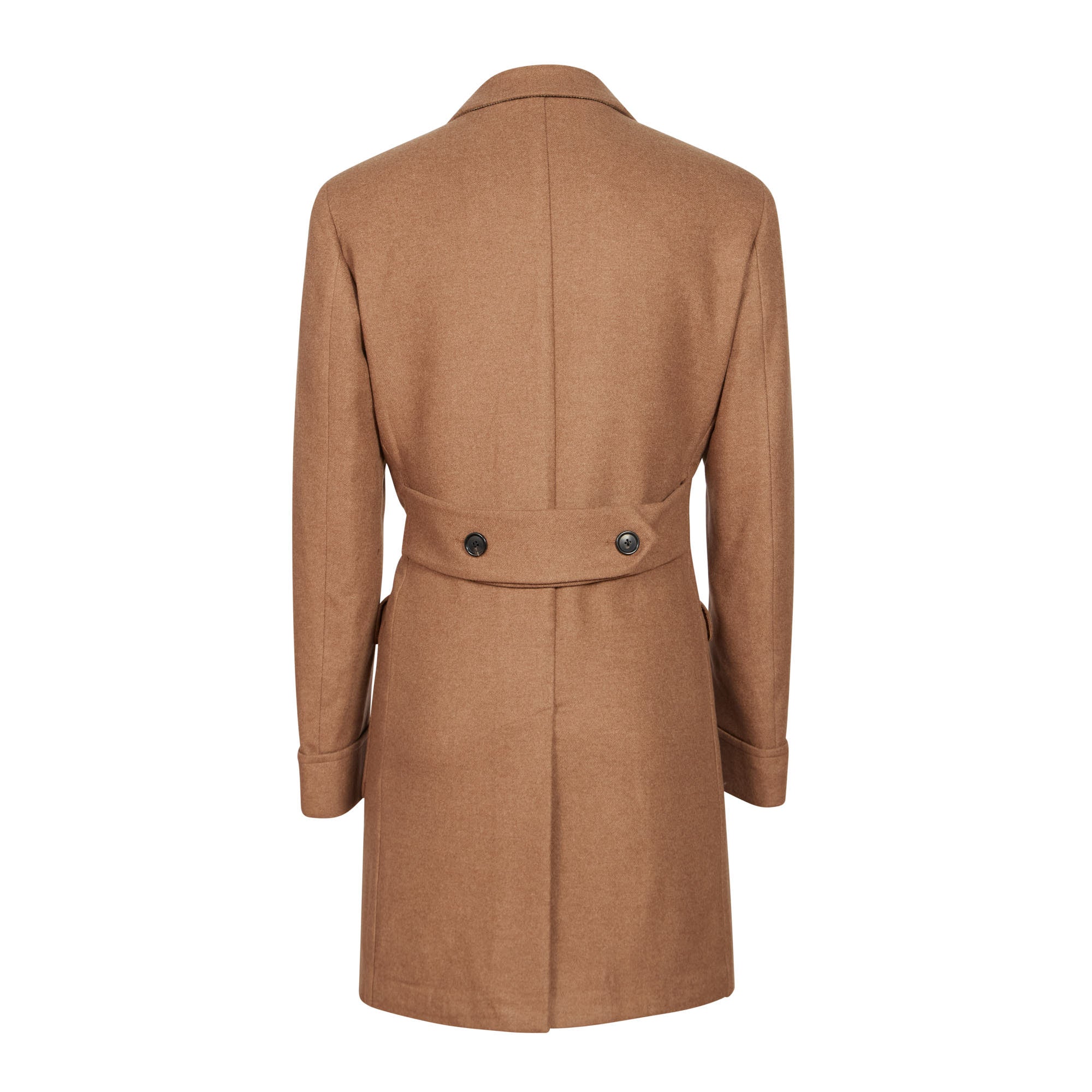 HENRY SARTORIAL Loro Piana Single Breasted Cashmere Overcoat CAMEL - Henry BucksOvercoats64AW240001 - CAMEL - 46