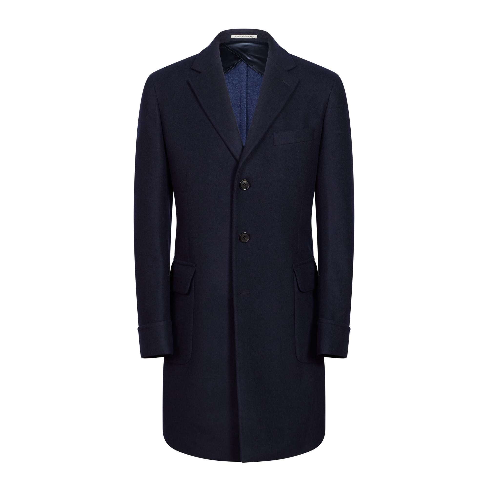 HENRY SARTORIAL Loro Piana Single Breasted Cashmere Overcoat NAVY - Henry BucksOvercoats64AW240001 - NAVY - 46