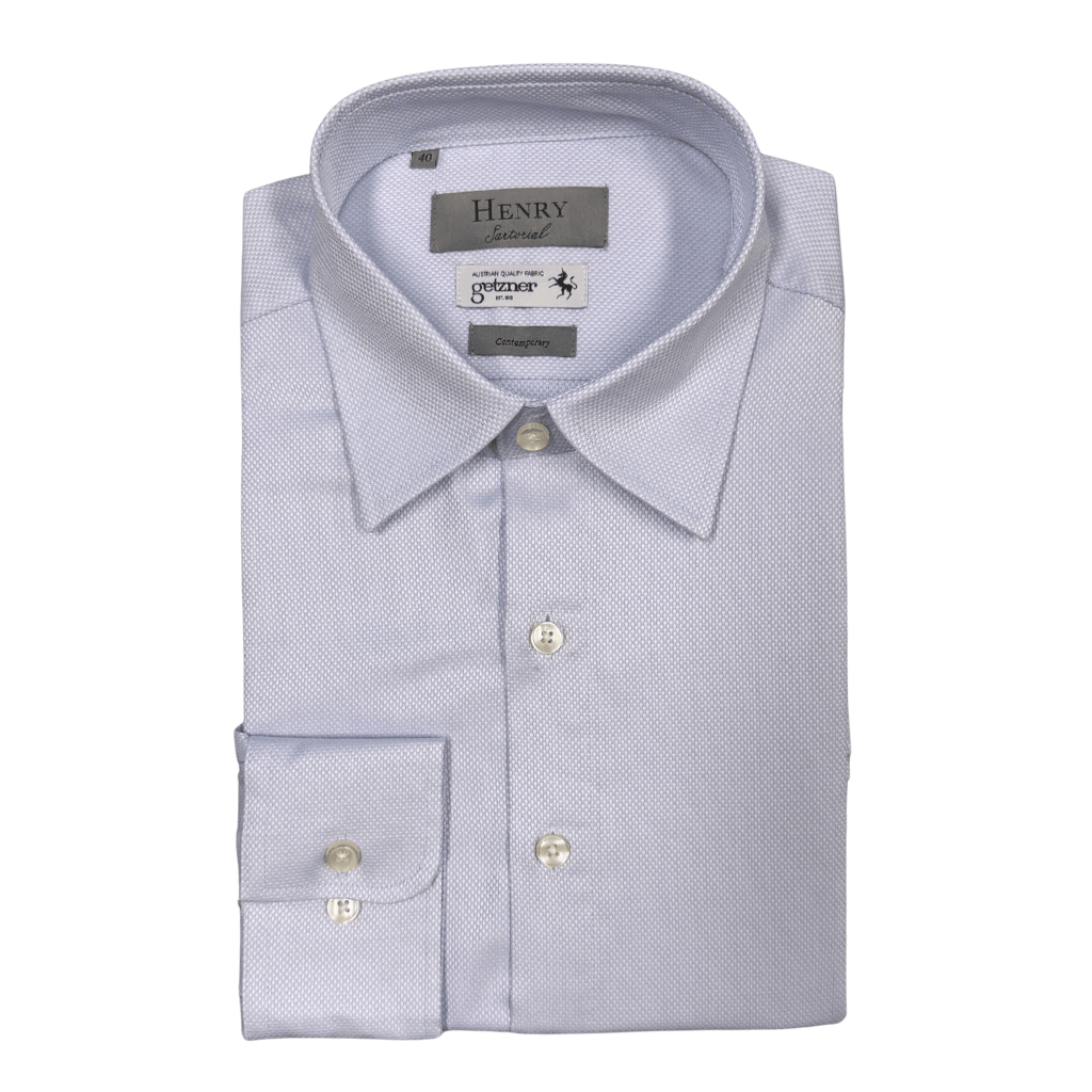 HENRY SARTORIAL Marshall Comfort Business Shirt LIGHT BLUE - Henry Bucks