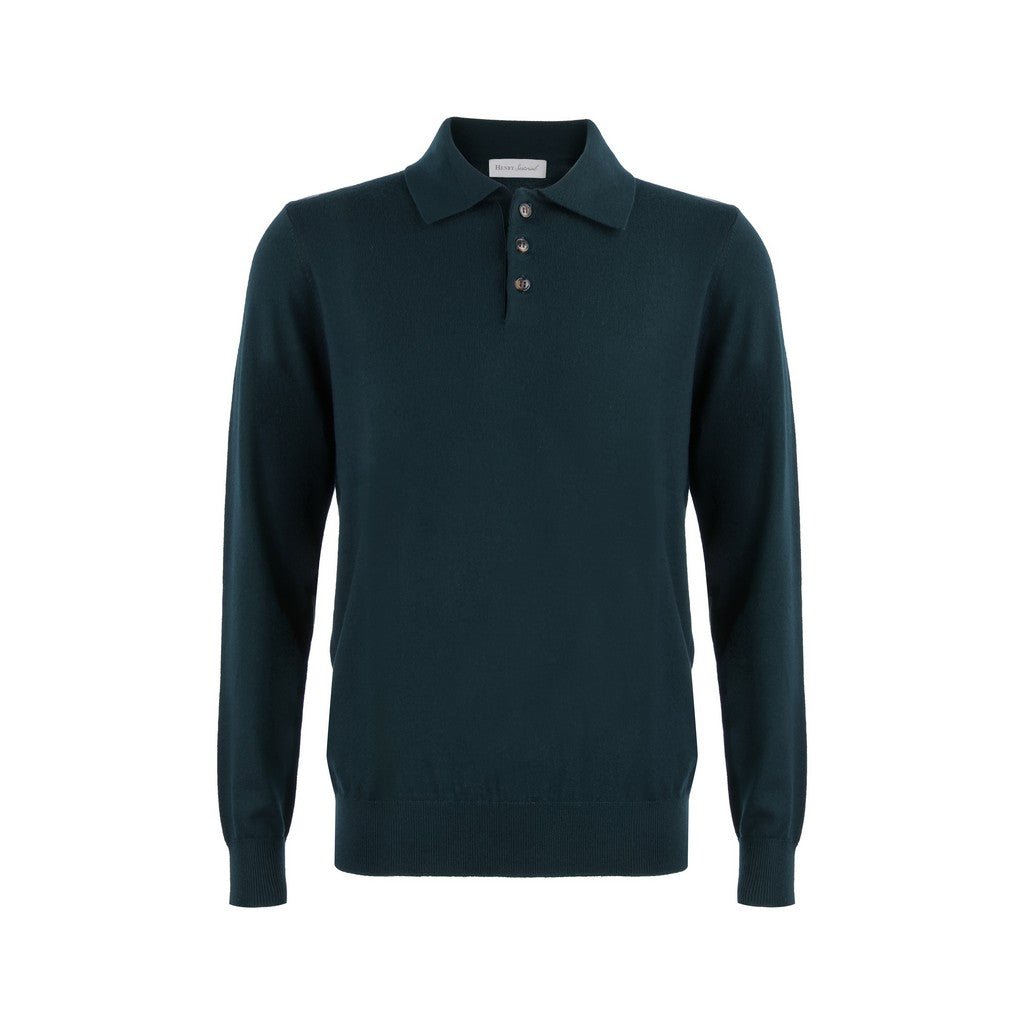 Henry Sartorial Merino Wool Button Front Knit OLIVE - Henry Bucks