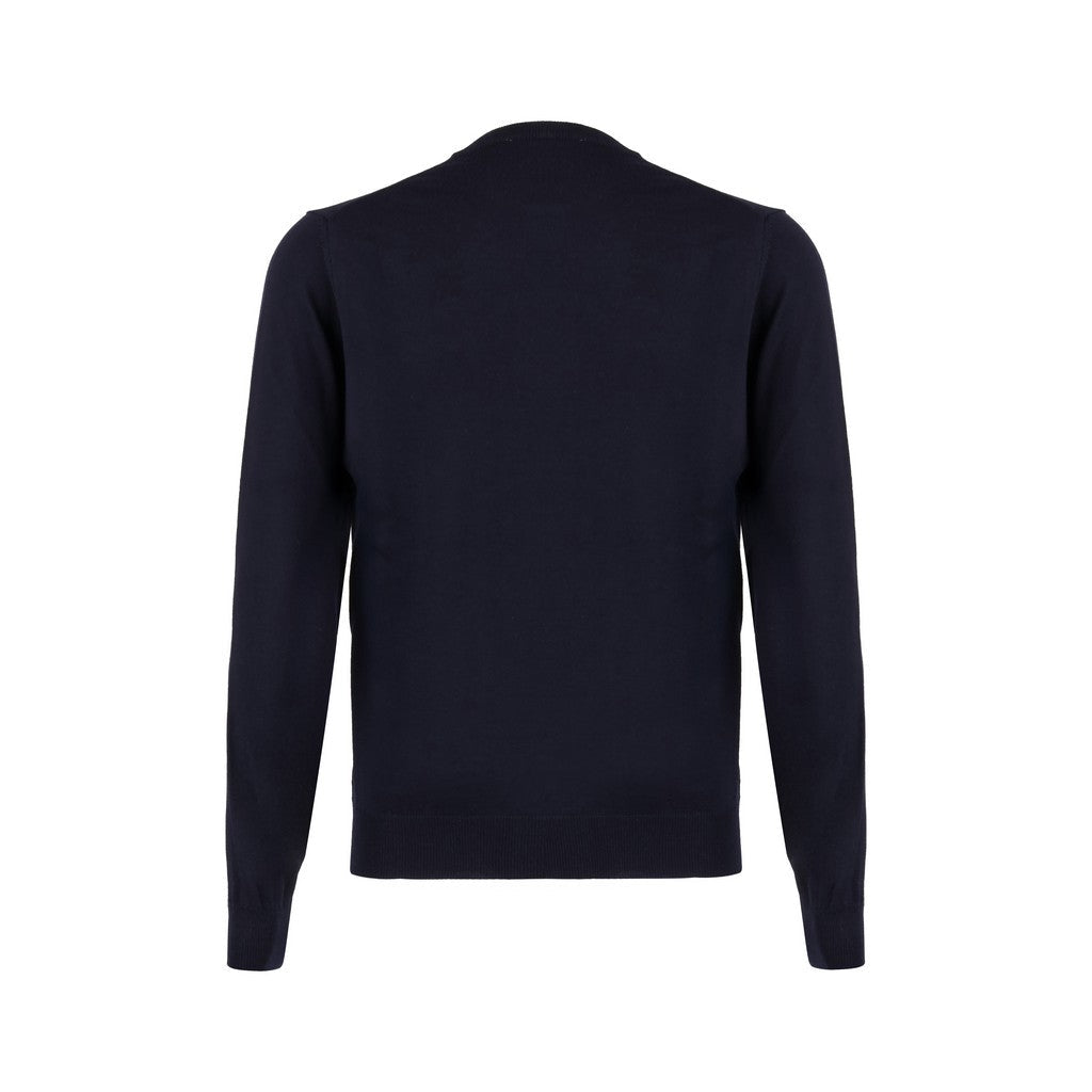 Henry Sartorial Merino Wool Crew Neck Knit NAVY - Henry Bucks