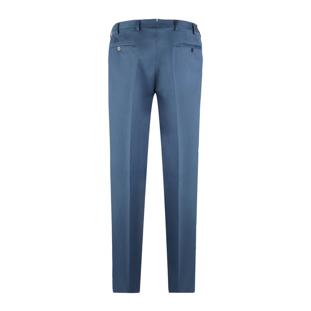 HENRY SARTORIAL Merino Wool Formal Trouser Dark Green - Henry Bucks