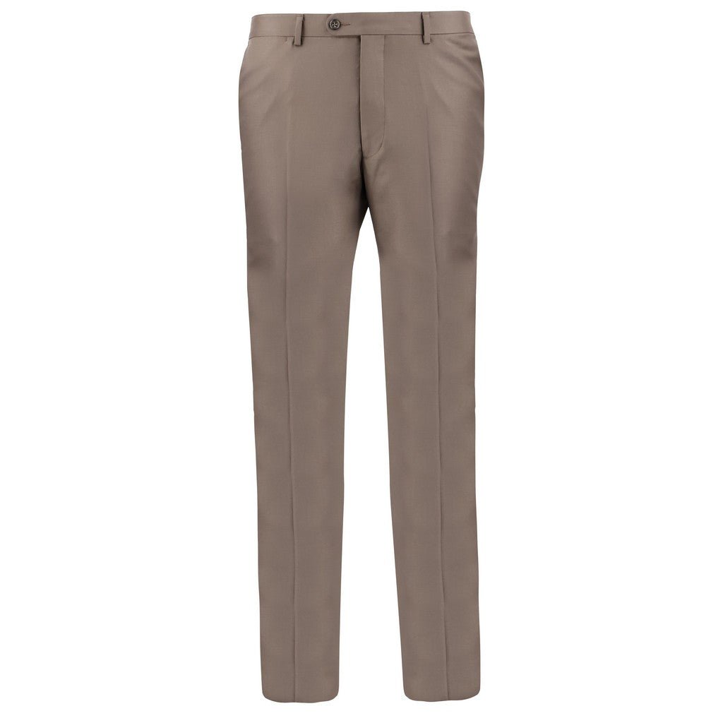 HENRY SARTORIAL Merino Wool Pleat Front Trouser TAN - Henry Bucks