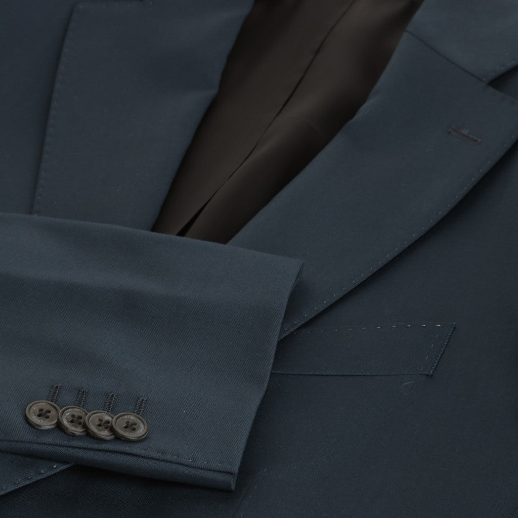 HENRY SARTORIAL Merino Wool Single Breasted Business Suit DARK GREEN REG - Henry Bucks
