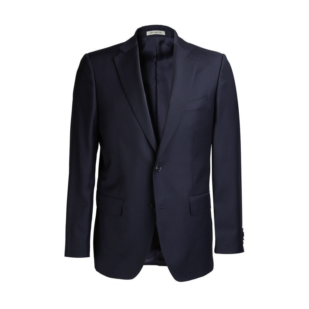 HENRY SARTORIAL Merino Wool Single Breasted Suit NAVY REG - Henry Bucks