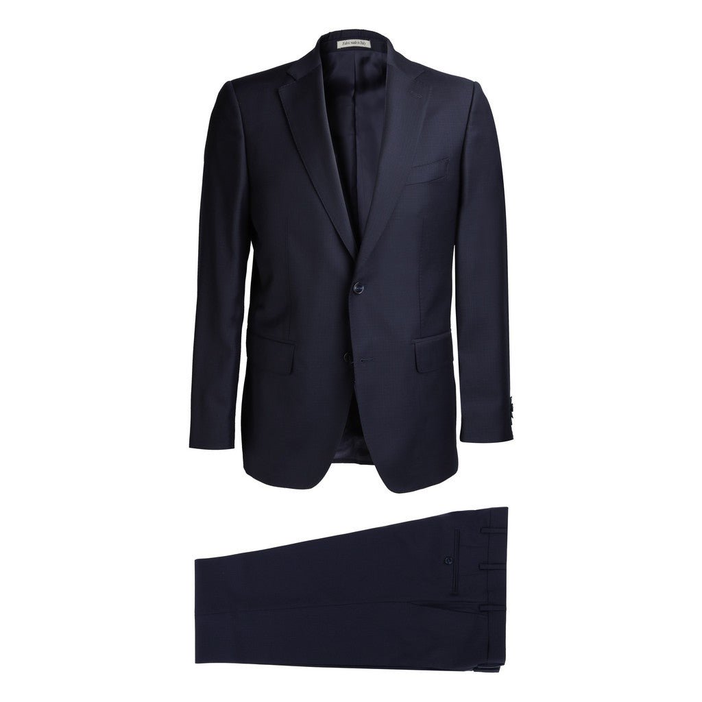 HENRY SARTORIAL Merino Wool Single Breasted Suit NAVY REG - Henry Bucks