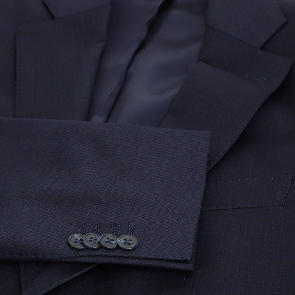 HENRY SARTORIAL Merino Wool Single Breasted Suit NAVY REG - Henry Bucks