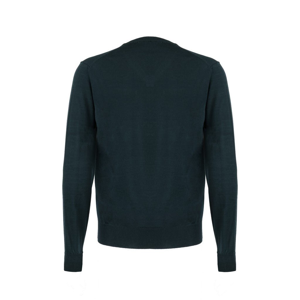 Henry Sartorial Merino Wool V Neck Knit OLIVE - Henry Bucks
