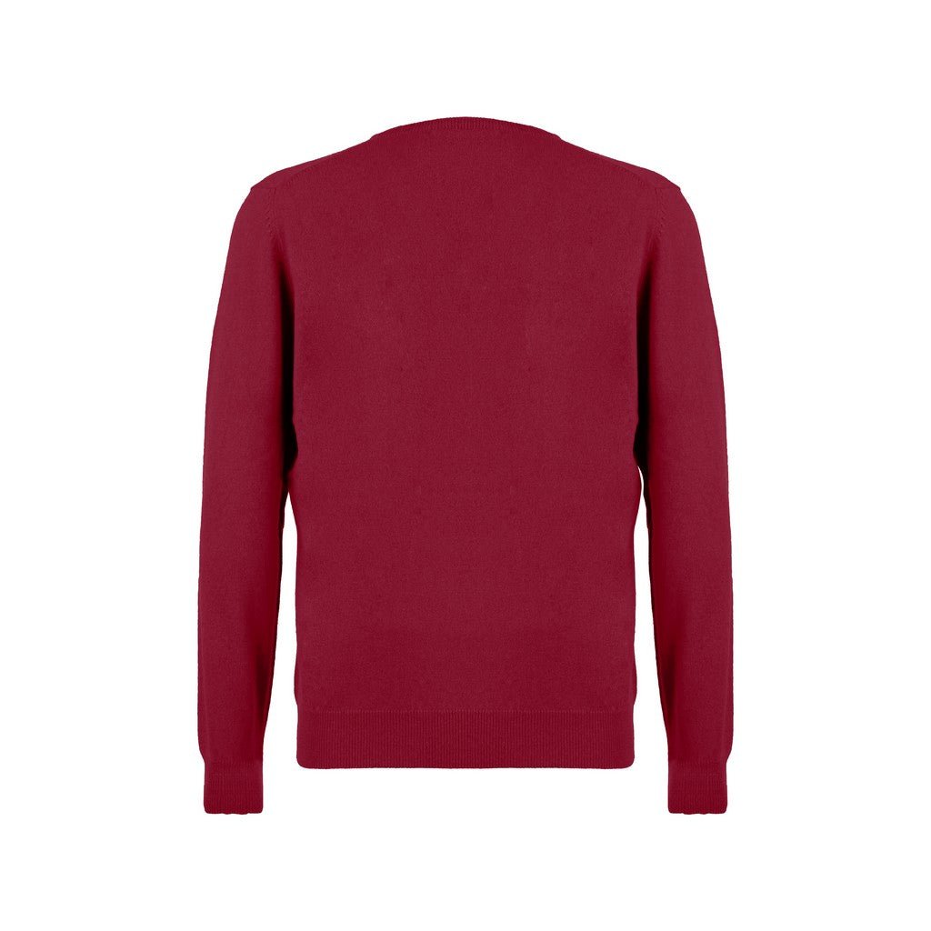 Henry Sartorial Merino Wool V Neck Knit RED - Henry Bucks