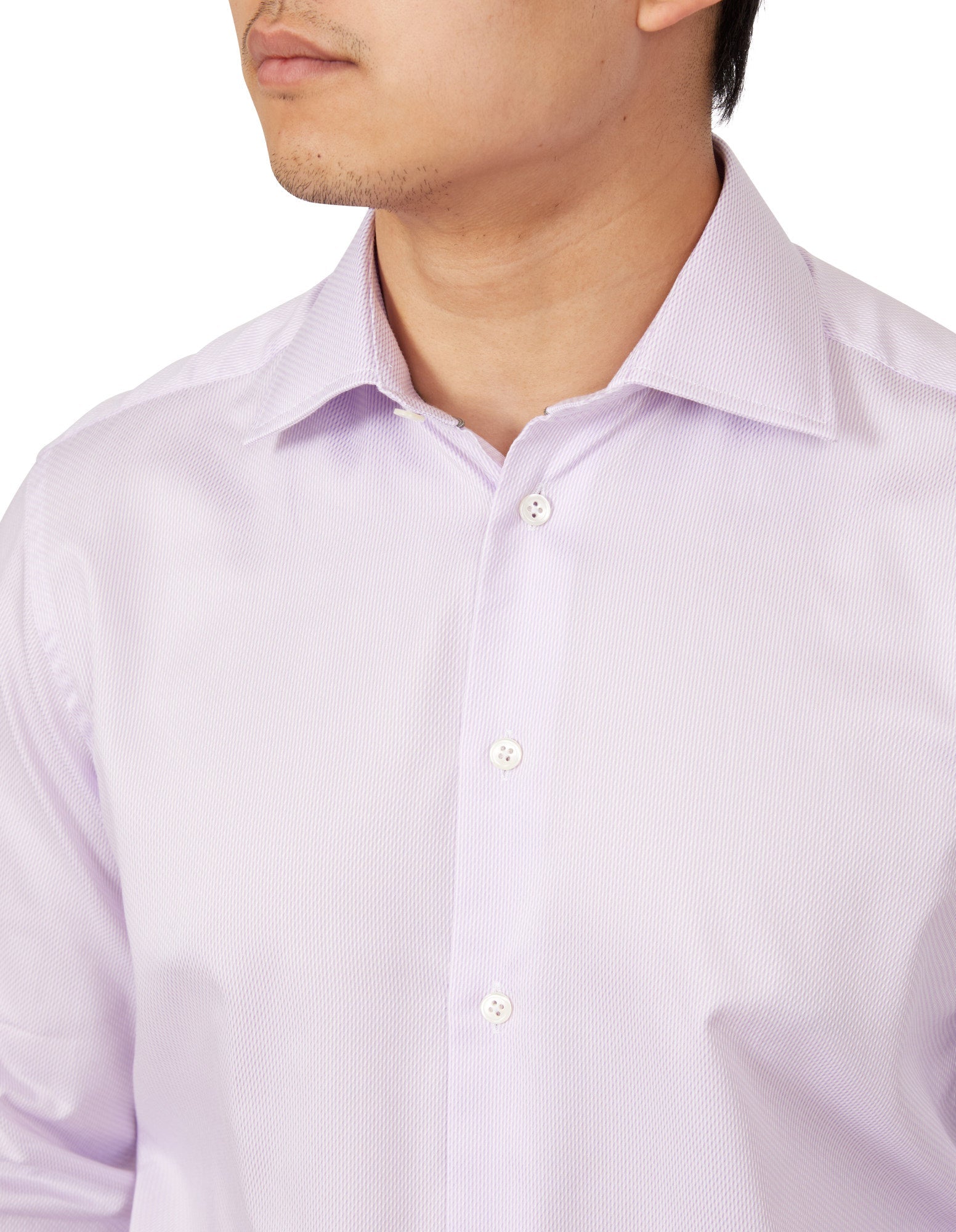 HENRY SARTORIAL Micro Stripe Shirt Classic LILAC - Henry BucksShirts01SS220025 - LILAC - 43