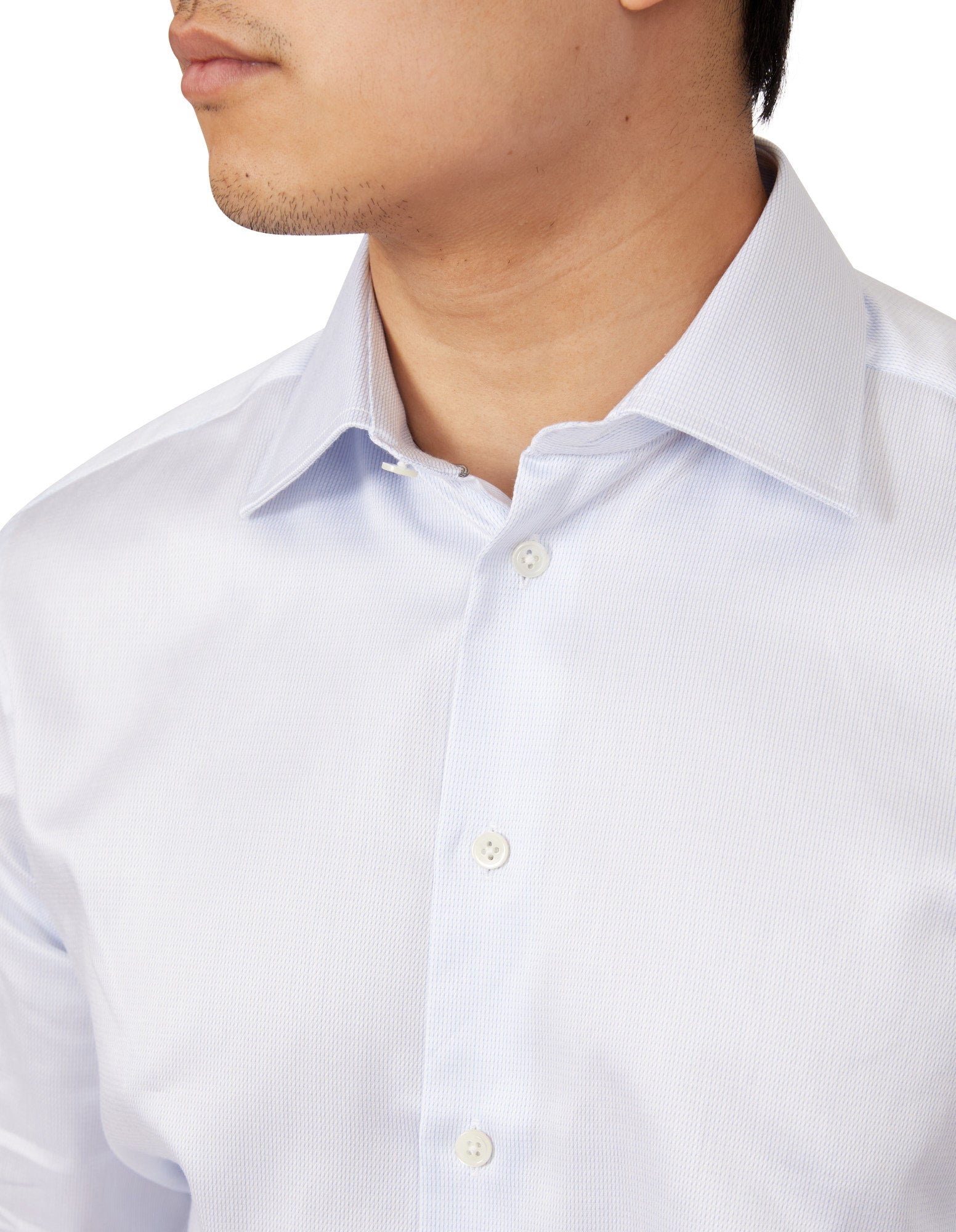 HENRY SARTORIAL Micro Stripe Shirt Classic SKY - Henry BucksShirts01SS220023 - SKY - 43