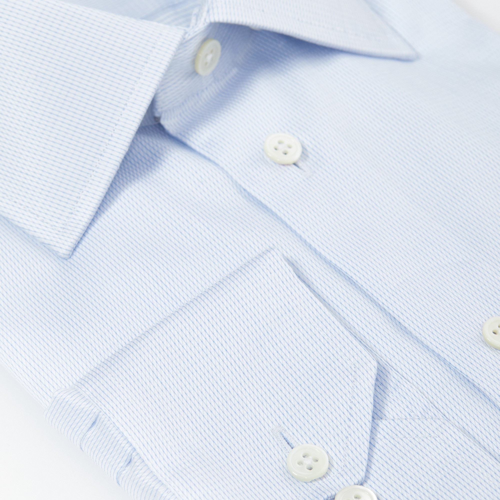 HENRY SARTORIAL Micro Stripe Shirt Classic SKY - Henry BucksShirts01SS220023 - SKY - 43