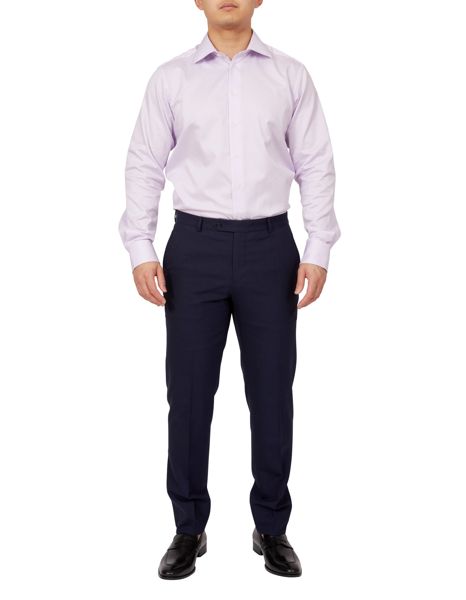 HENRY SARTORIAL Micro Stripe Shirt Contemporary LILAC - Henry BucksShirts01SS220024 - LILAC - 37