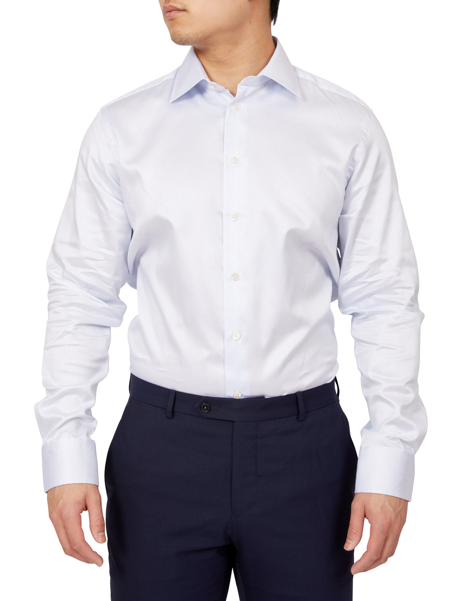 HENRY SARTORIAL Micro Stripe Shirt Contemporary SKY - Henry BucksShirts01SS220022 - SKY - 37