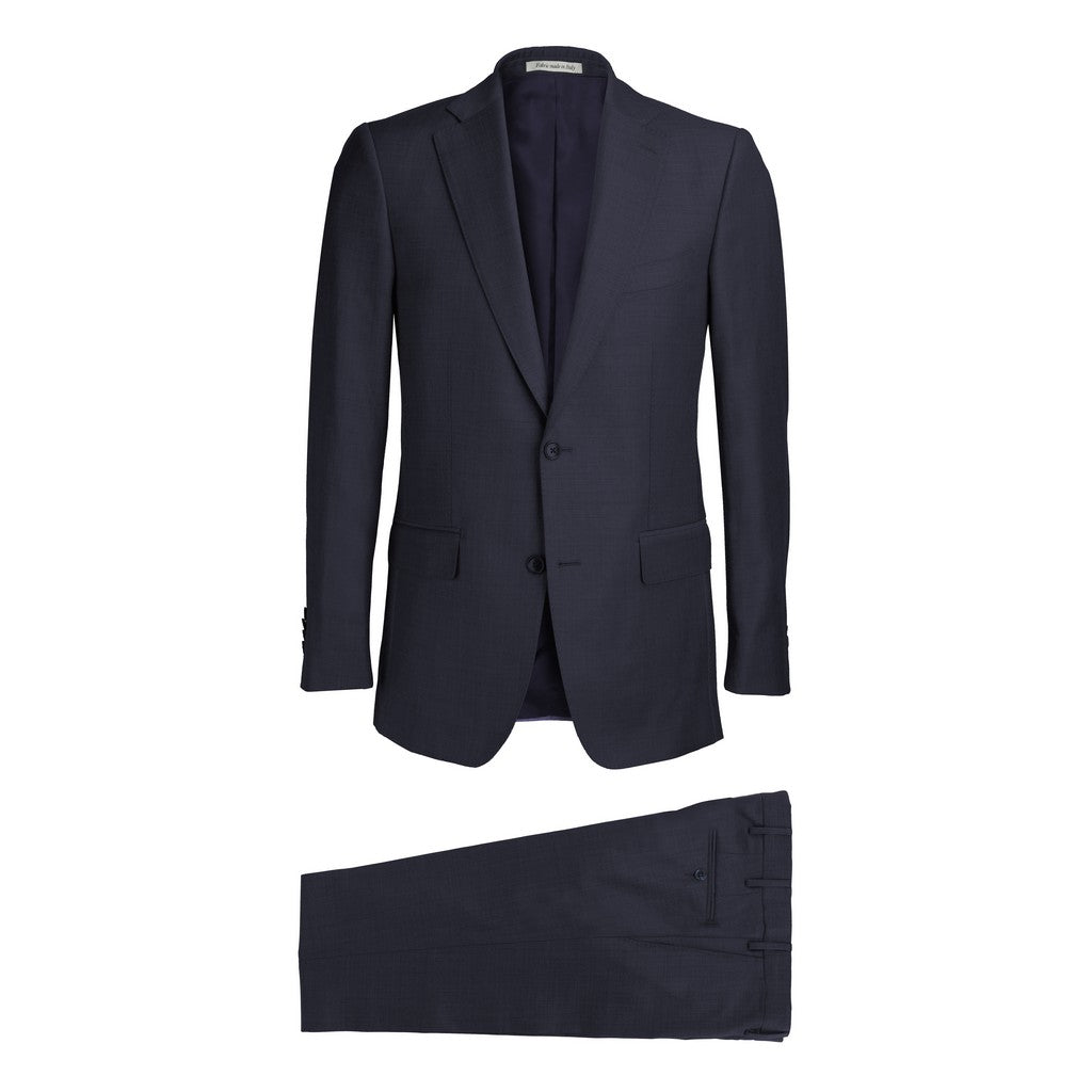 HENRY SARTORIAL Microfancy Wool Single Breasted Suit NAVY REG - Henry Bucks