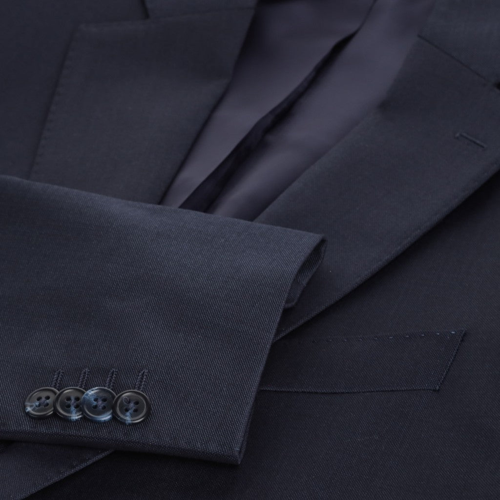 HENRY SARTORIAL Microfancy Wool Single Breasted Suit NAVY REG - Henry Bucks