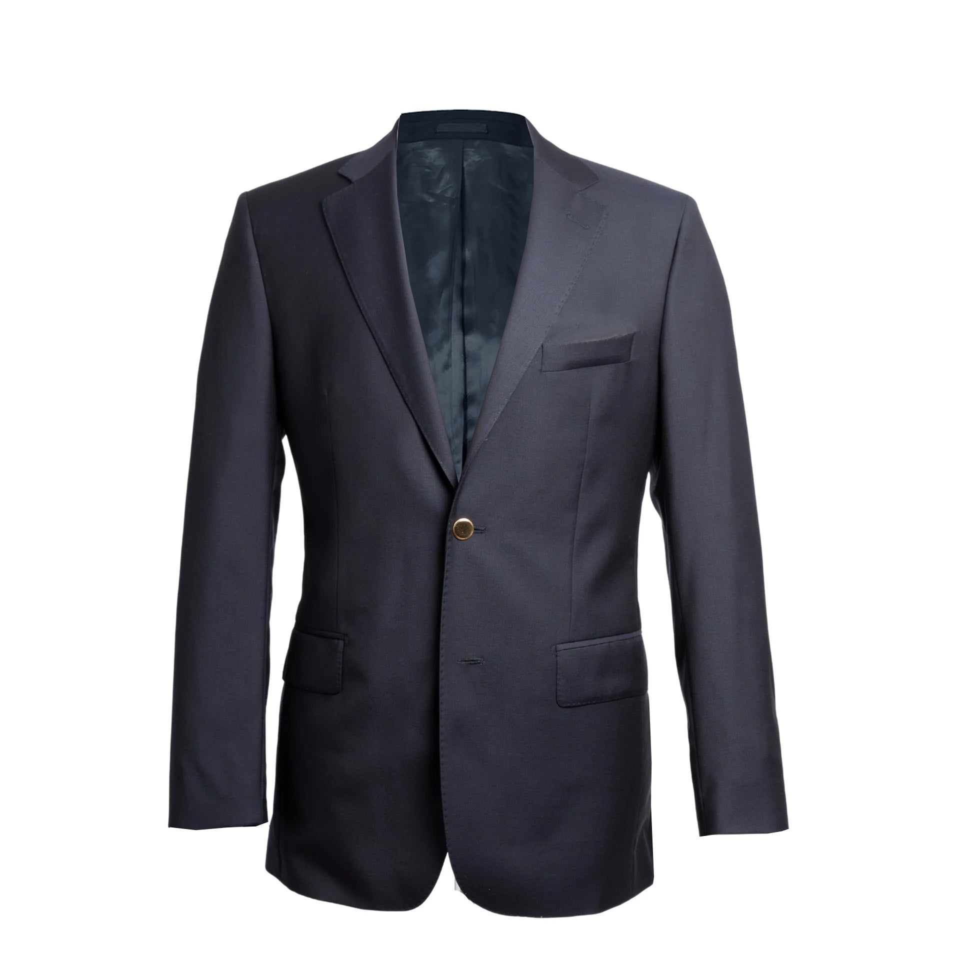 HENRY SARTORIAL Milan Notch Lapel Zegna Fabric Travel Plain Twill Blazer NAVY REG - Henry BucksBlazers33SS1829 - NAVY - R - 46