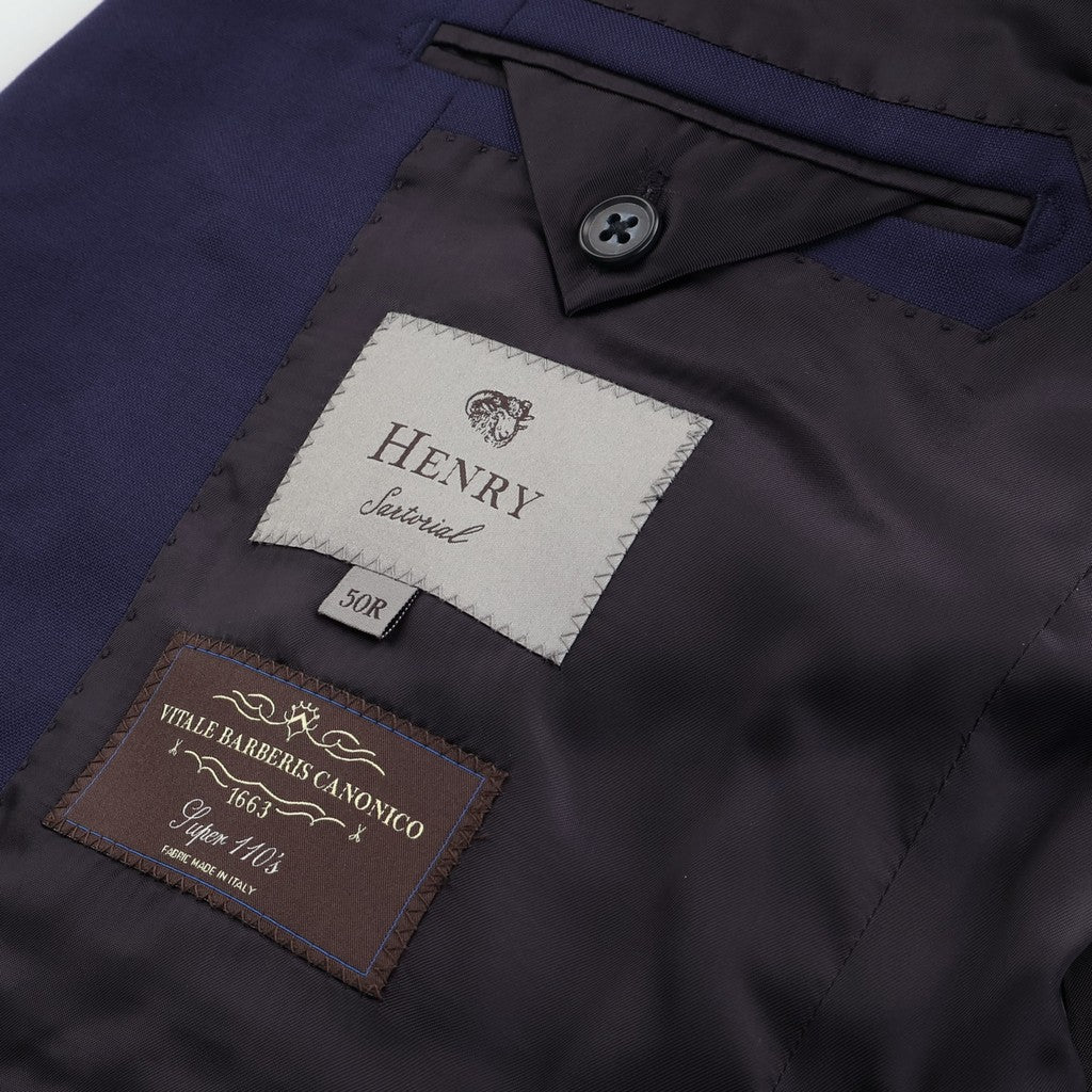 HENRY SARTORIAL Milano Pure Wool Suit NAVY - Henry Bucks