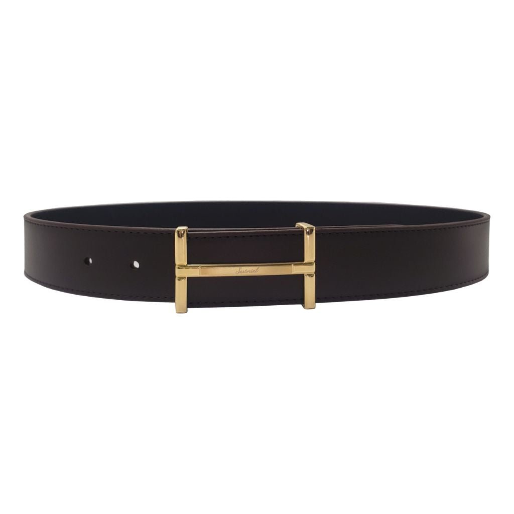HENRY SARTORIAL Nappa Leather Belt 3.5cm GOLD BROWN - Henry Bucks
