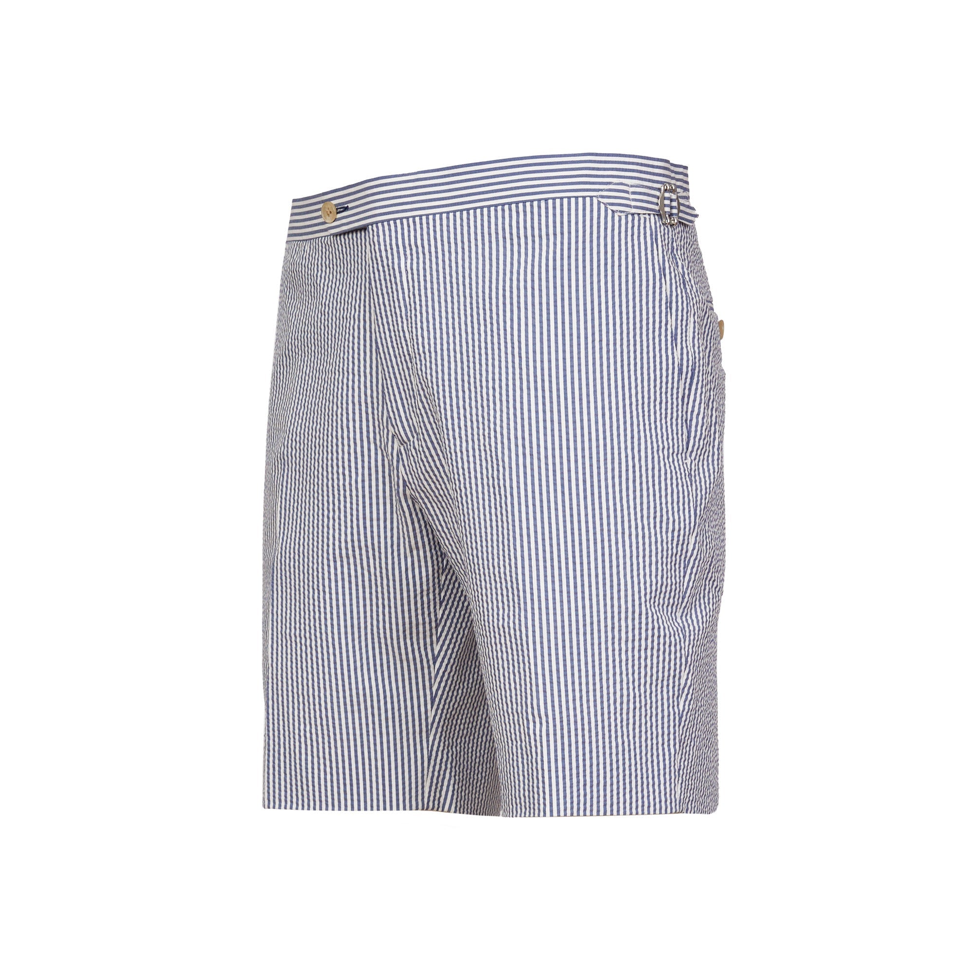 HENRY SARTORIAL Orleans Seersucker Shorts NAVY/WHITE REG - Henry BucksShorts38SS220030 - NVWH - R - 30