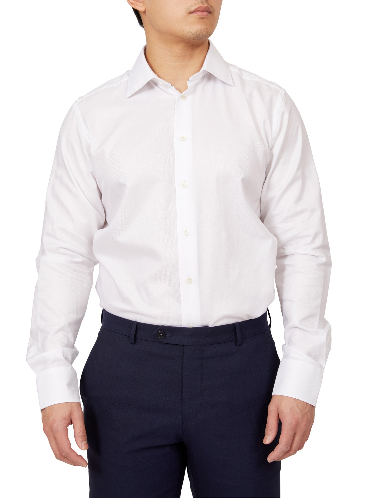 HENRY SARTORIAL Oxford Shirt Contemporary WHITE - Henry BucksShirts01SS220016 - WHTE - 37