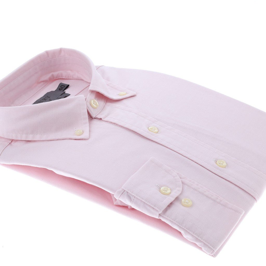 HENRY SARTORIAL Oxford Single Cuff Shirt PINK - Henry Bucks