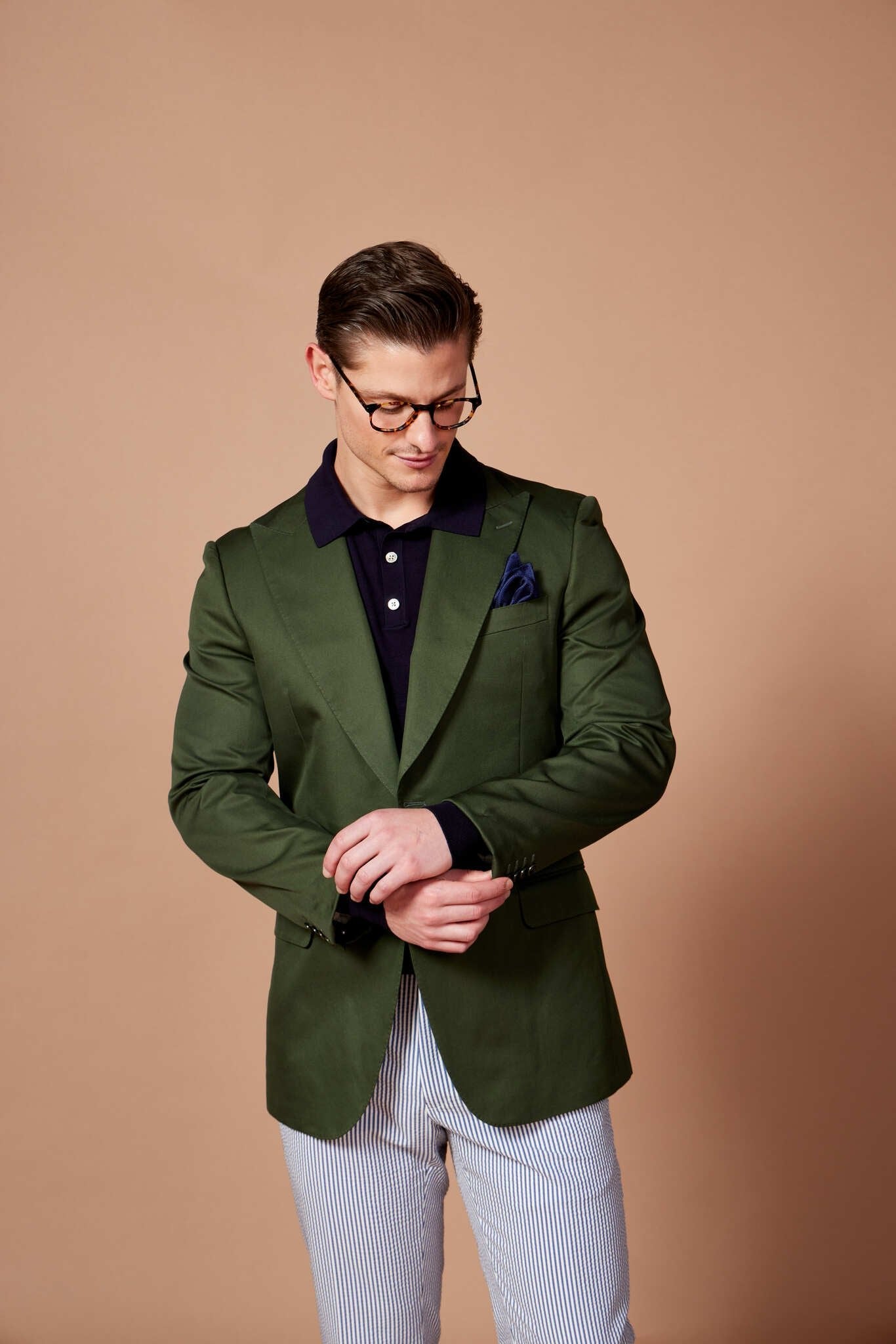 HENRY SARTORIAL Parma Cotton Blazer GREEN REG - Henry BucksBlazers33AW230007 - GREN - R - 48