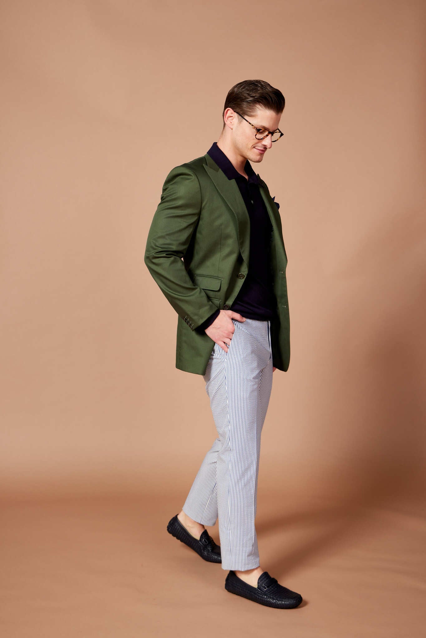 HENRY SARTORIAL Parma Cotton Blazer GREEN REG - Henry BucksBlazers33AW230007 - GREN - R - 48