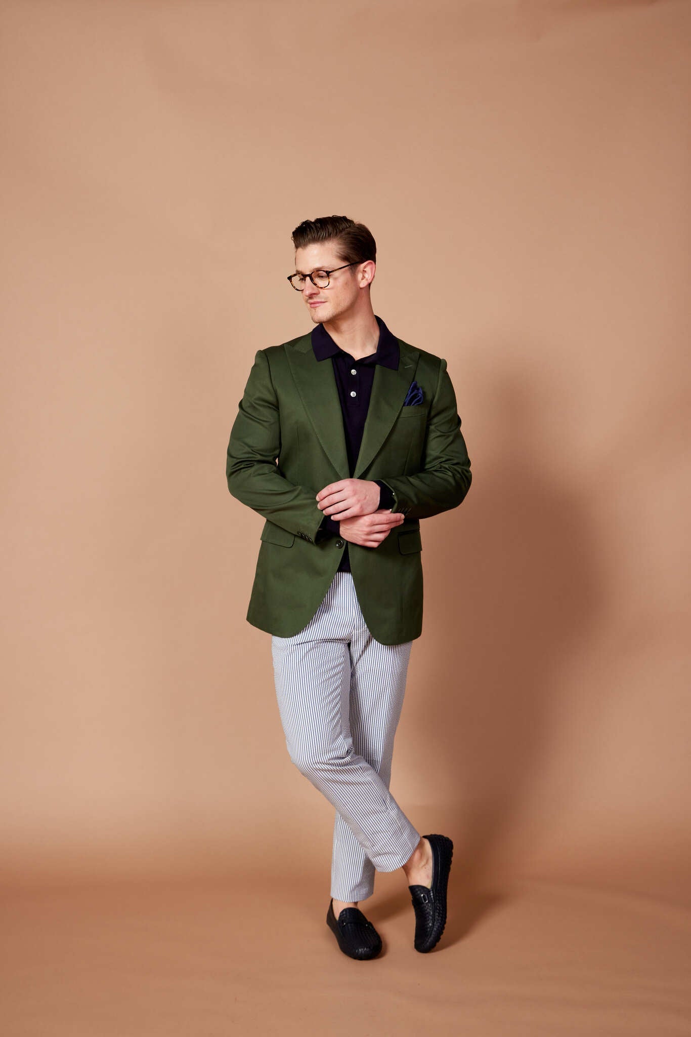 HENRY SARTORIAL Parma Cotton Blazer GREEN REG - Henry BucksBlazers33AW230007 - GREN - R - 48