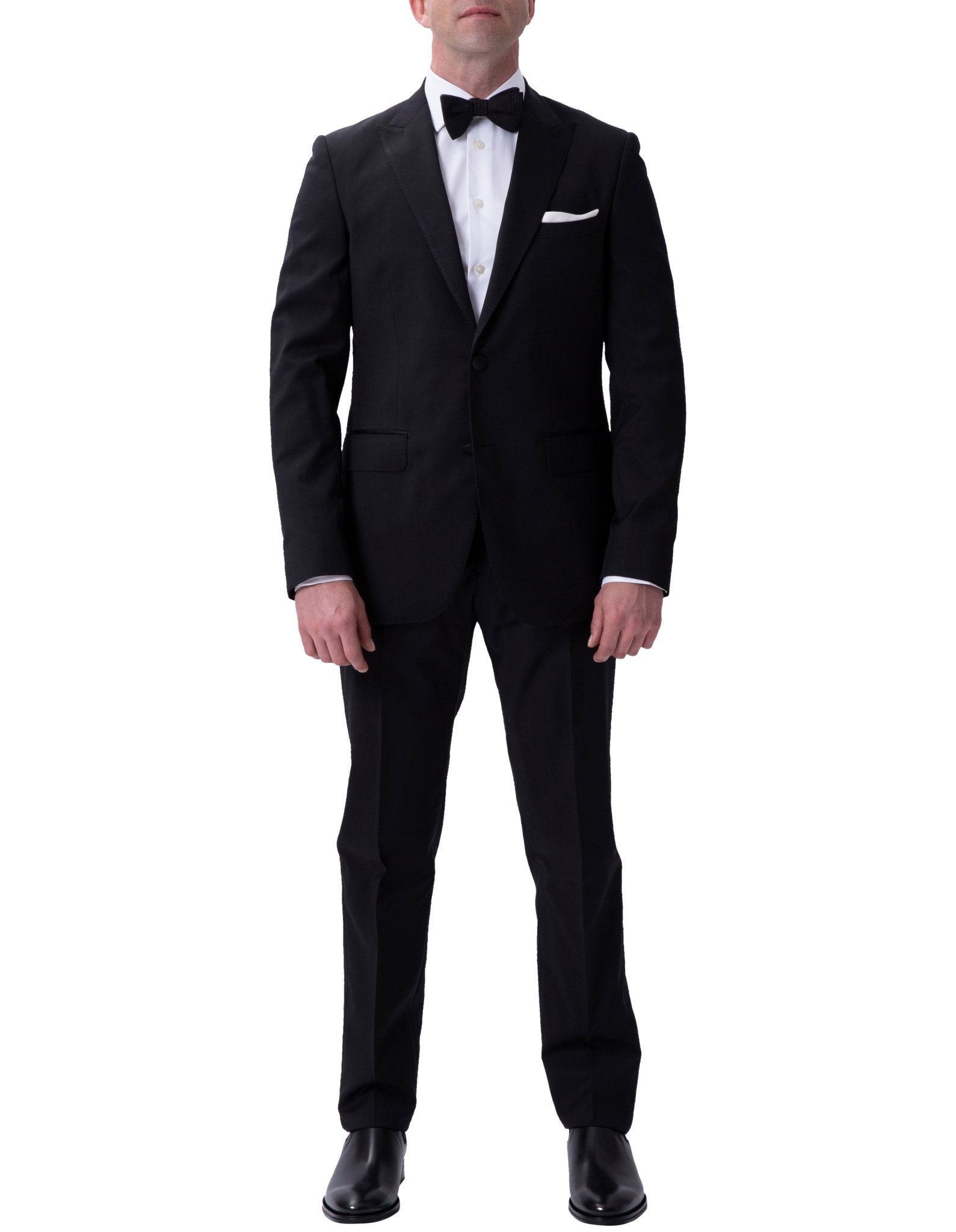 HENRY SARTORIAL Peak Collar Dinner Suit BLACK REG - Henry BucksSuits9000136 - BLCK - R - 46