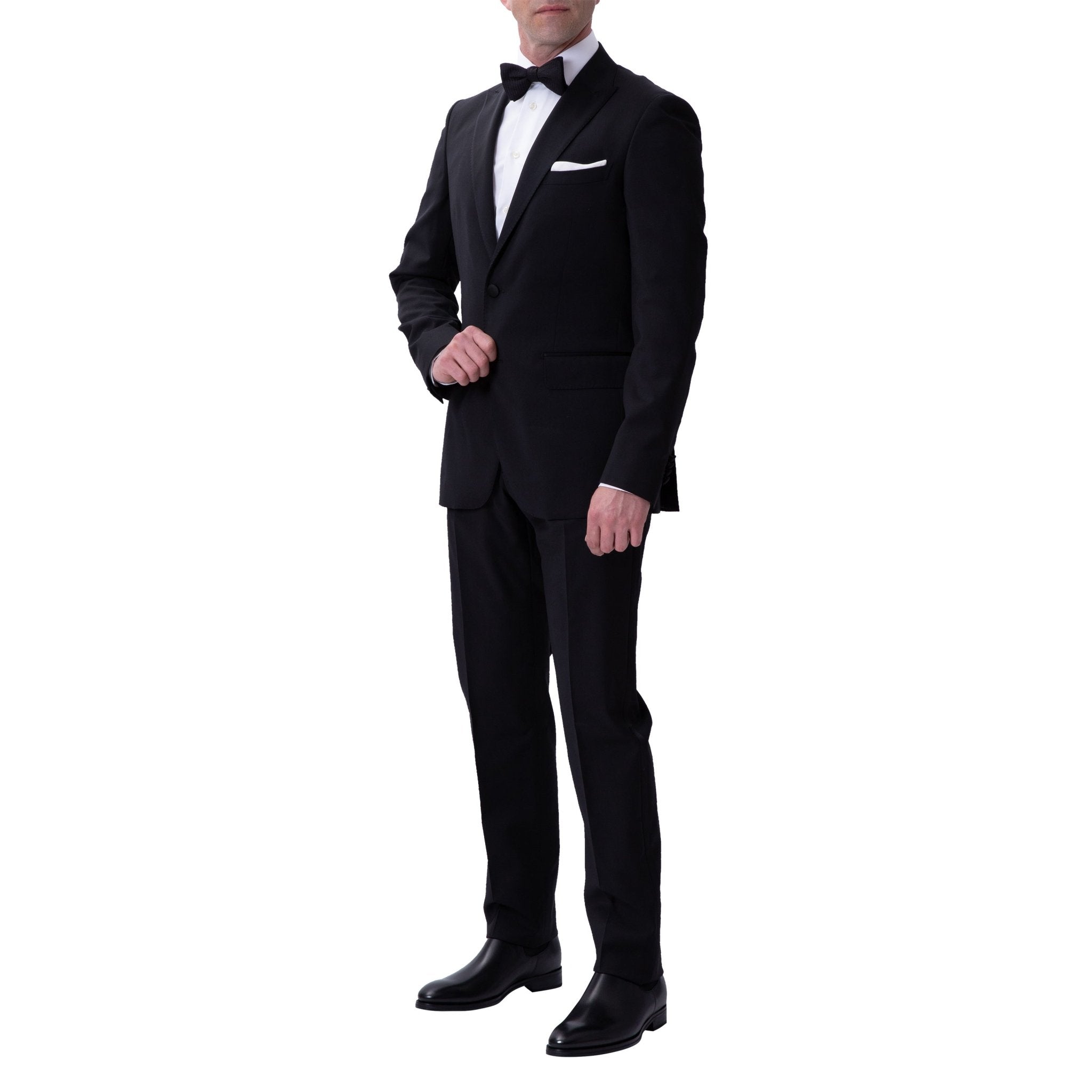 HENRY SARTORIAL Peak Collar Dinner Suit BLACK REG - Henry BucksSuits9000136 - BLCK - R - 46