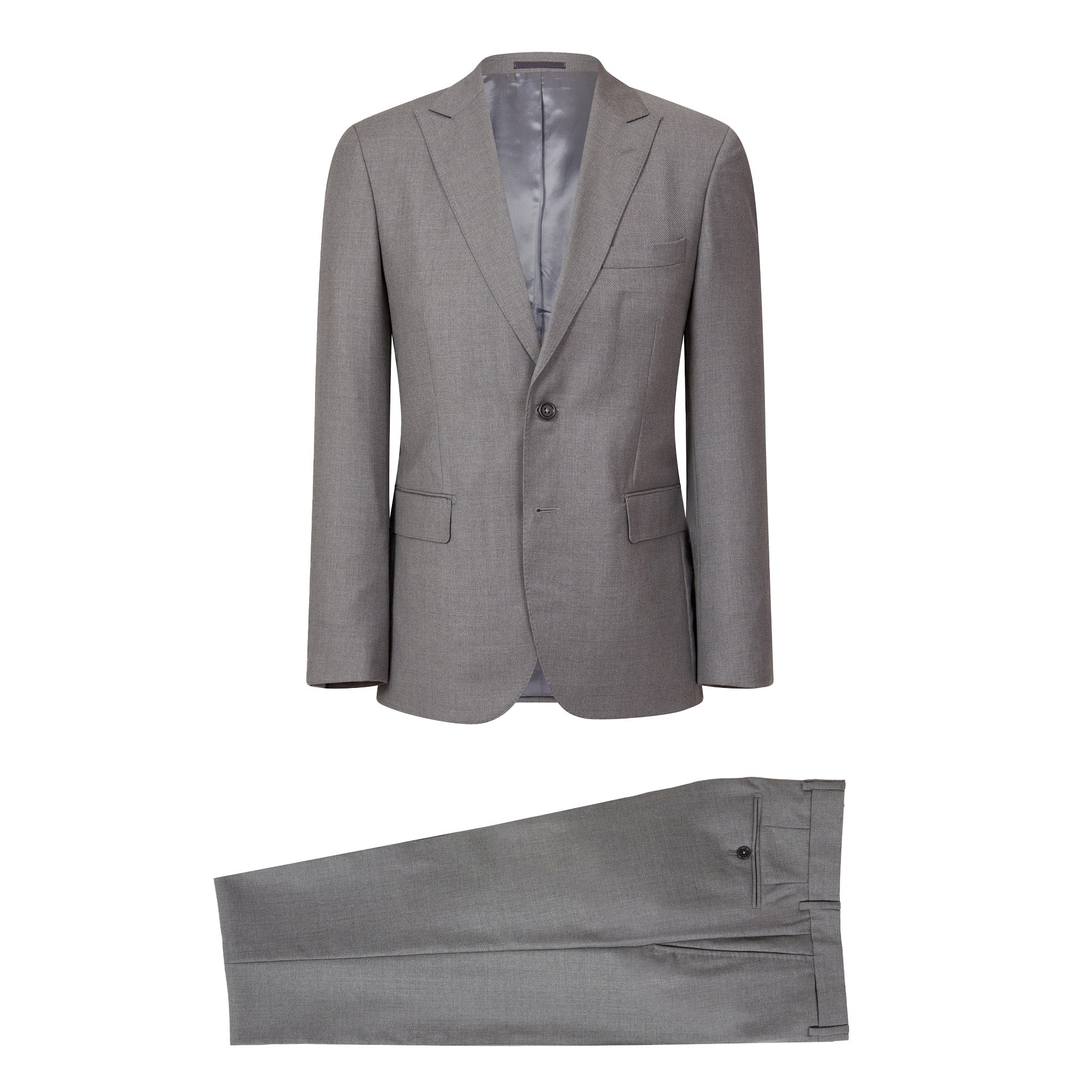 HENRY SARTORIAL Peak Lapel Micro Weave Suit GREY LG - Henry BucksSuits23AW220007 - GREY - L - 54