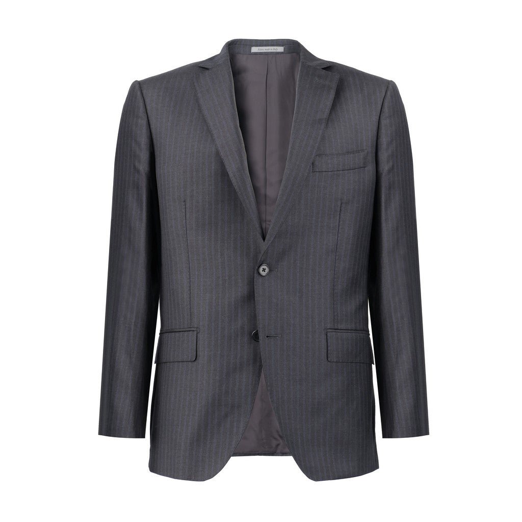 HENRY SARTORIAL Pinstripe Notch lapel Suit CHARCOAL REG - Henry Bucks