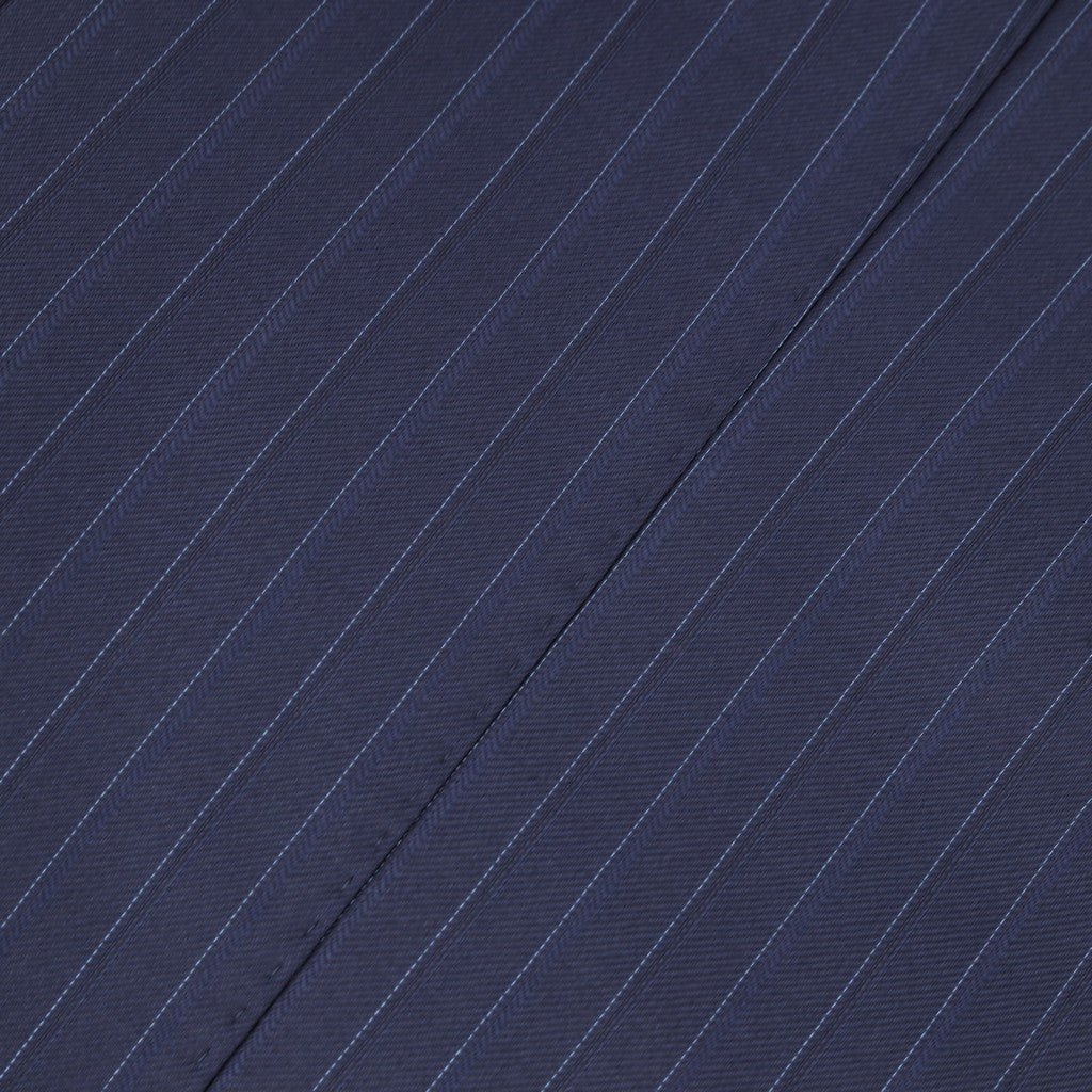 HENRY SARTORIAL Pinstripe Peak lapel Suit MID BLUE REG - Henry Bucks