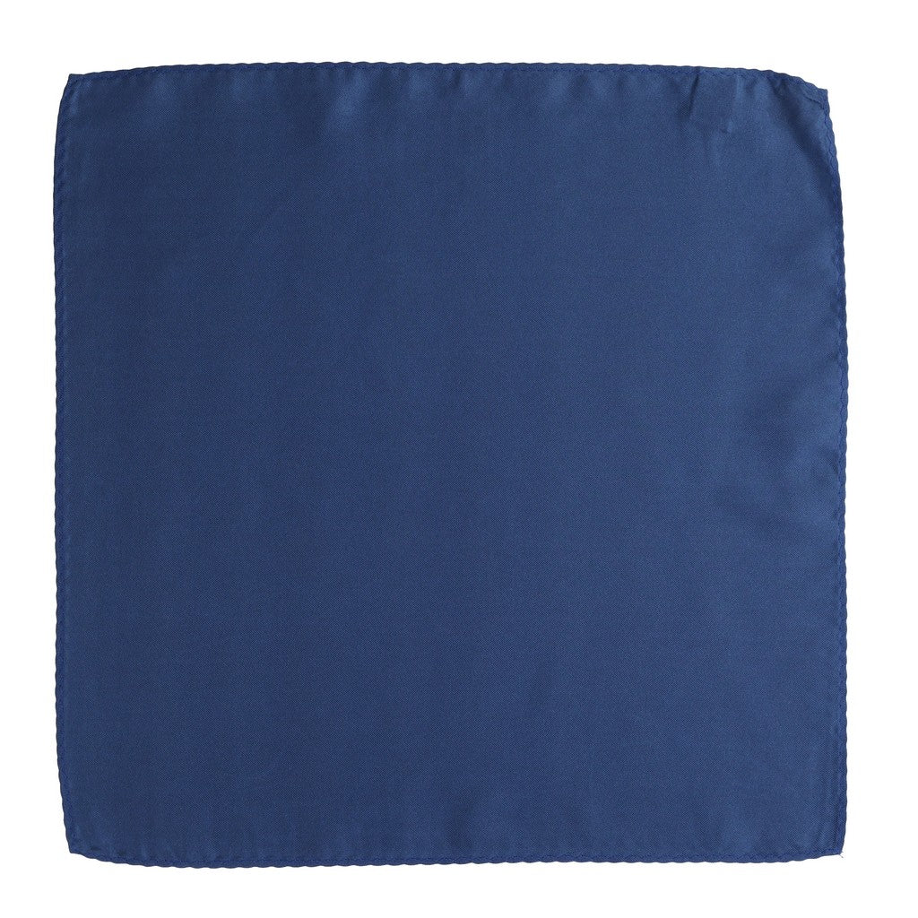 HENRY SARTORIAL Plain Silk Pocket Square NAVY - Henry Bucks