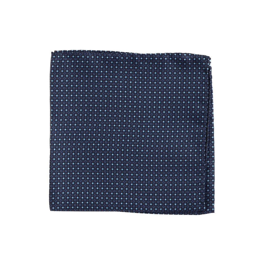 HENRY SARTORIAL Plain Silk Pocket Square NAVY - Henry Bucks