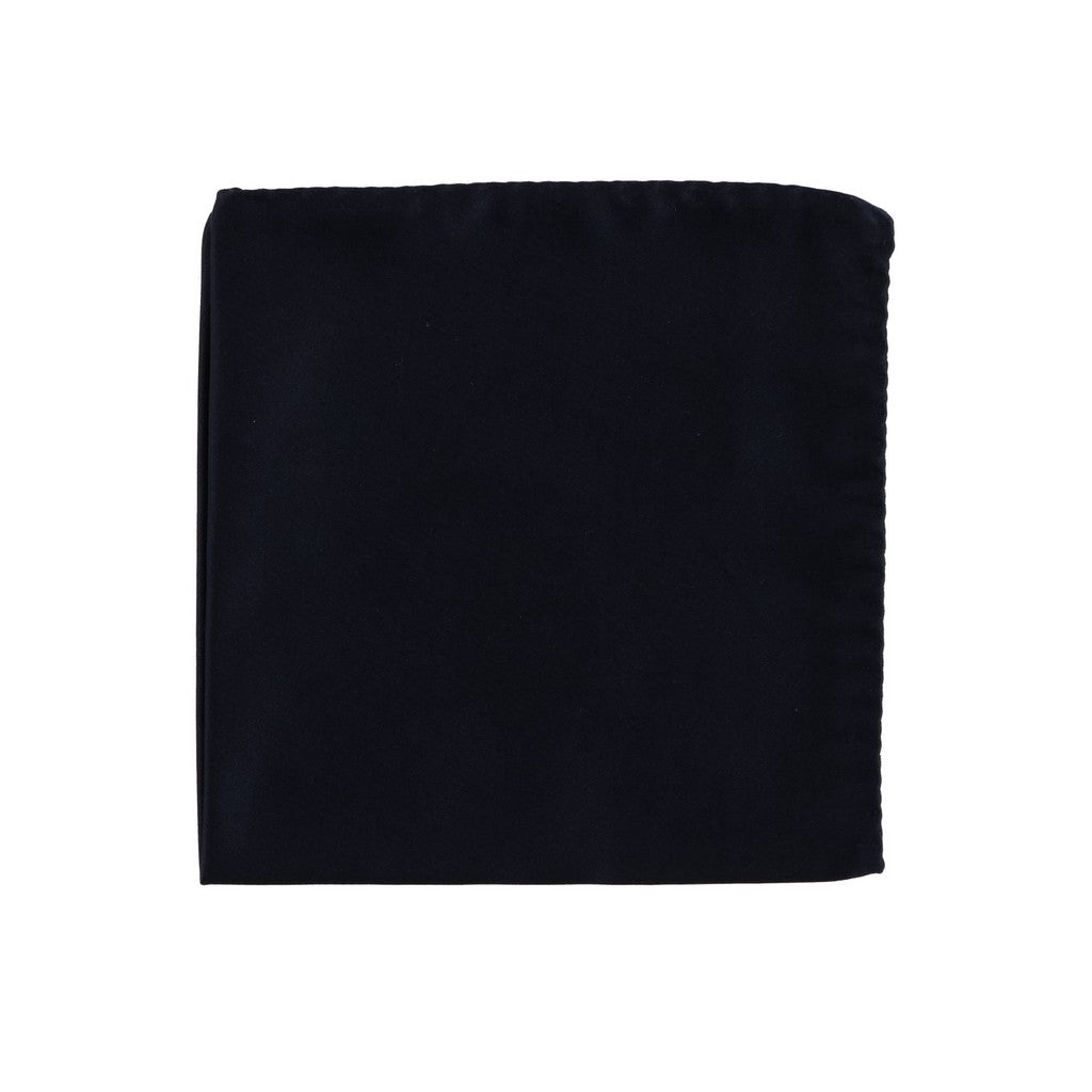 HENRY SARTORIAL Plain Silk Pocket Square NAVY - Henry Bucks