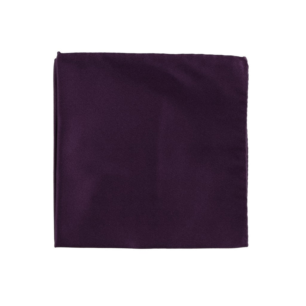 HENRY SARTORIAL Plain Silk Pocket Square PLUM - Henry Bucks