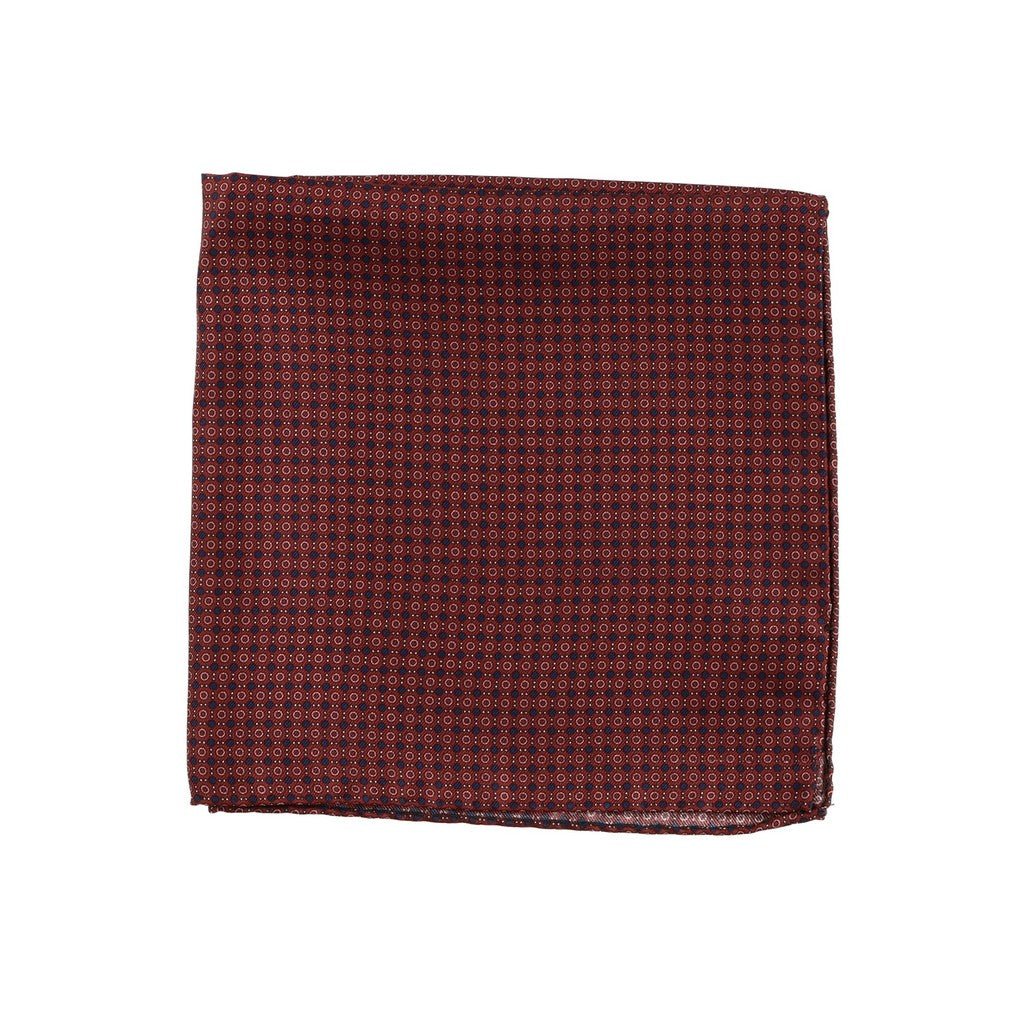 HENRY SARTORIAL Plain Silk Pocket Square RED - Henry Bucks